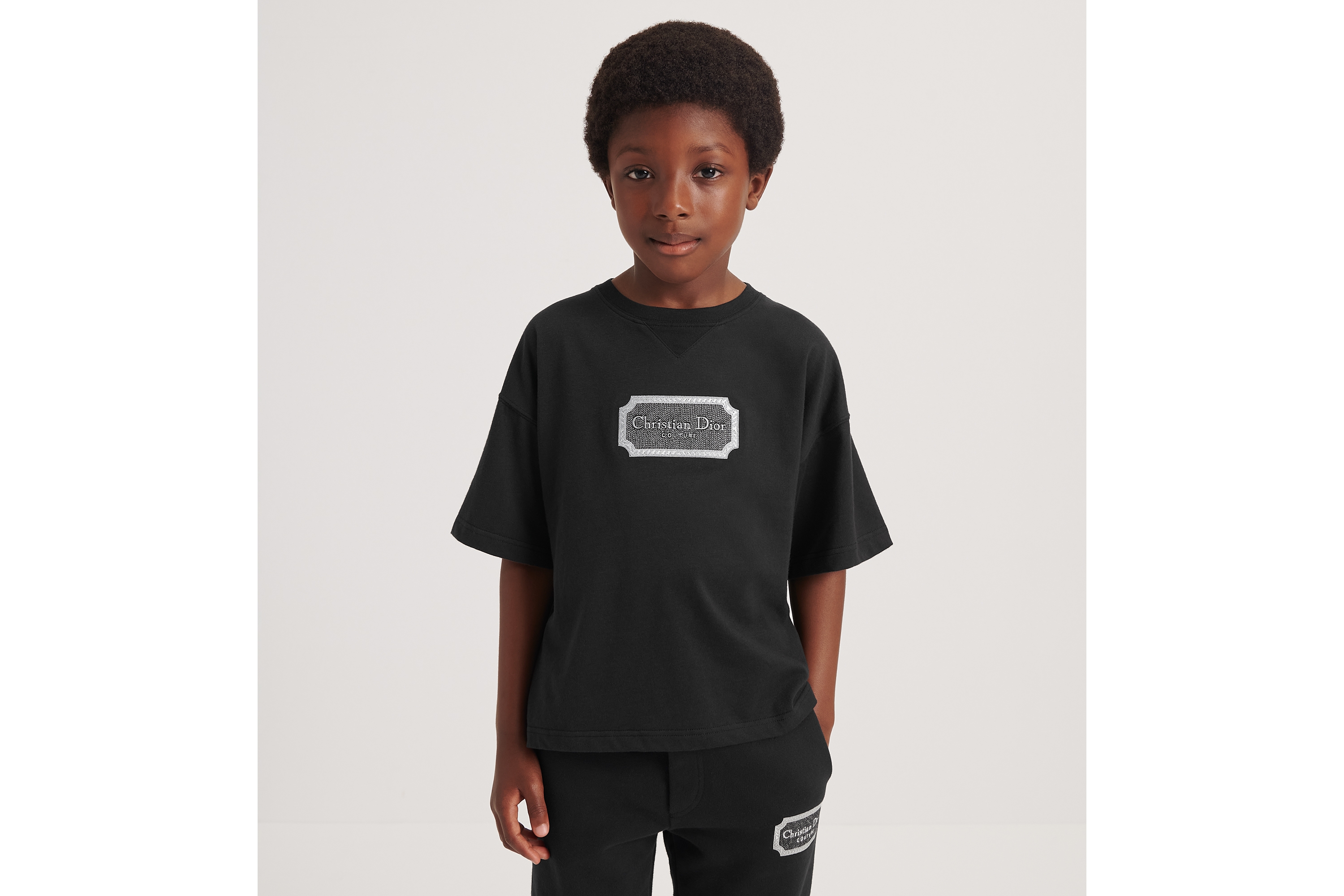 Kids' Christian Dior Couture T-Shirt Black Cotton Jersey | DIOR