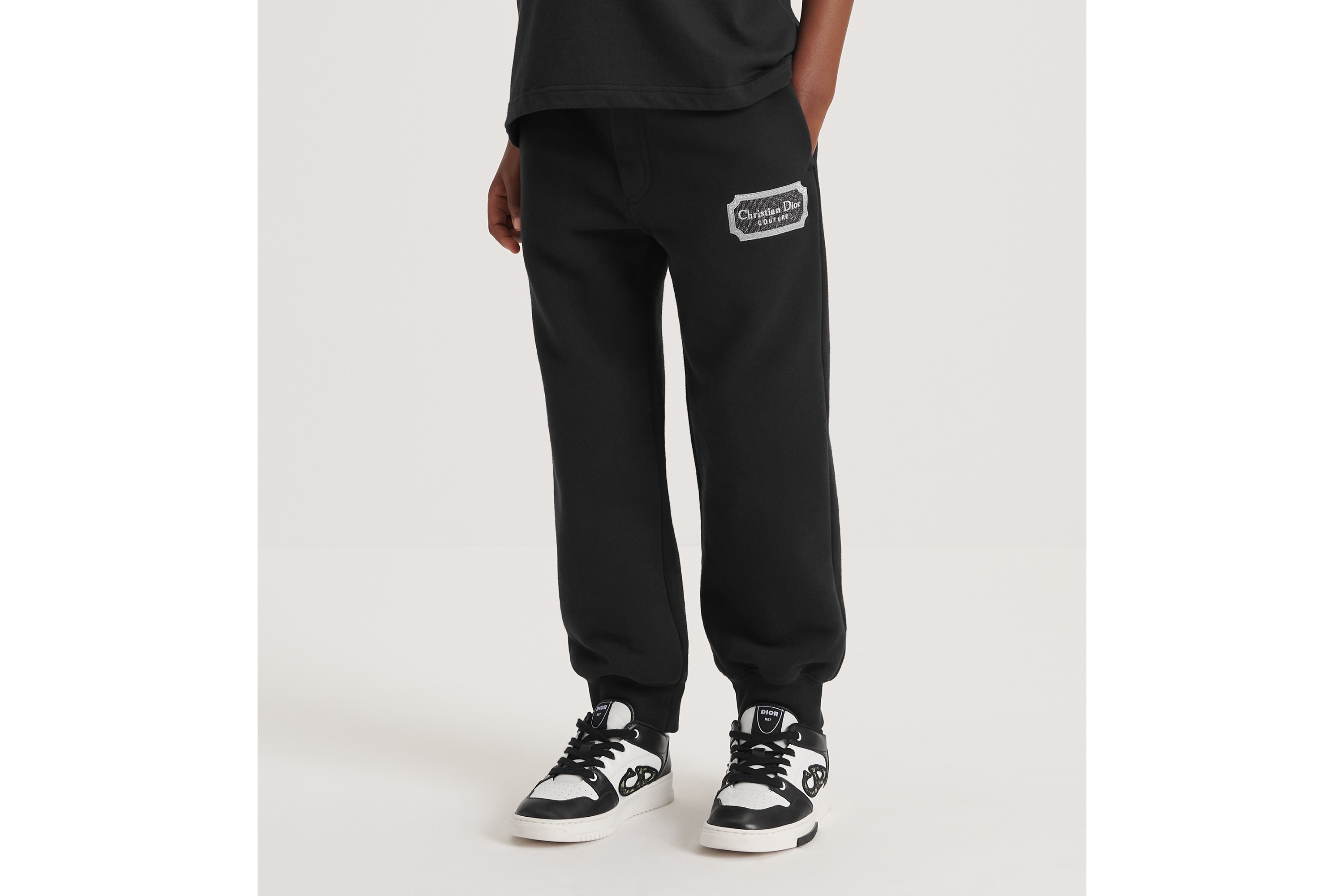 look_image_alt_prefix Christian Dior Couture Trainingshose für Kinder Baumwollfleece in Schwarz E13