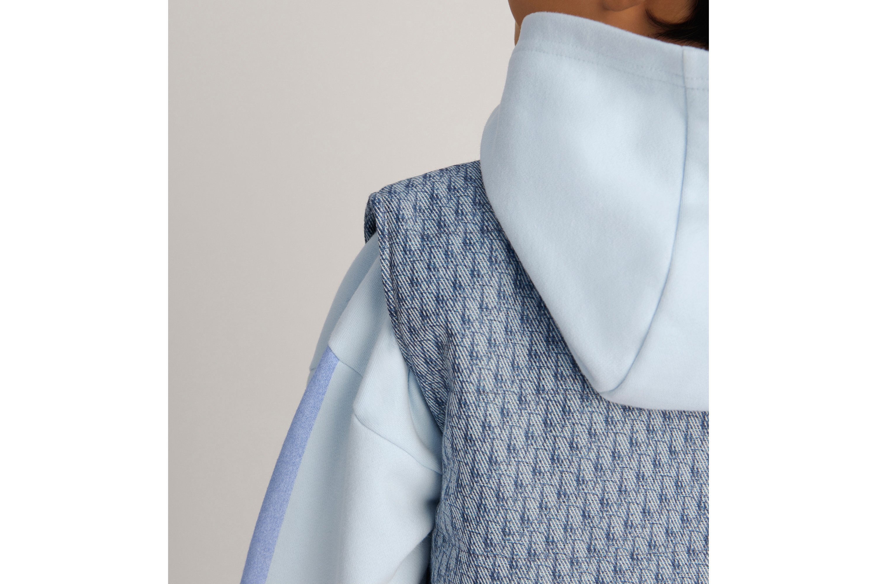 Look Kids' Puffer Vest Blue Dior Oblique Water-Repellent Cotton Gabardine E04