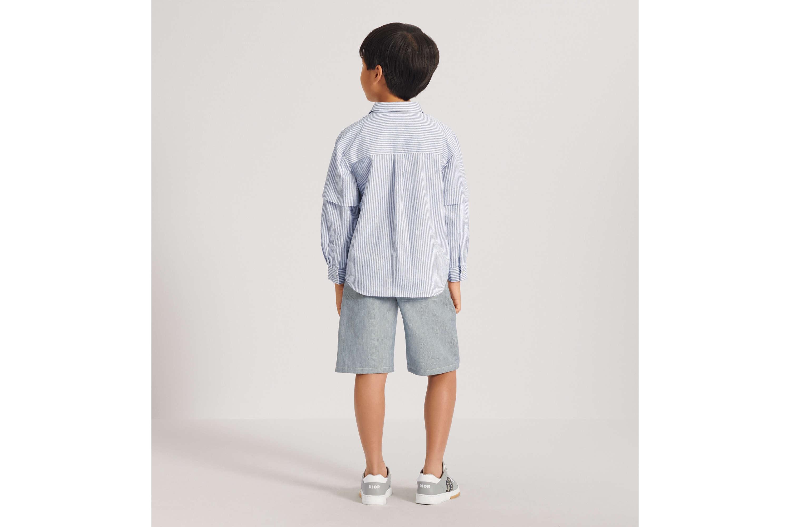 Look Kids' Bermuda Shorts Blue Cotton Twill E05
