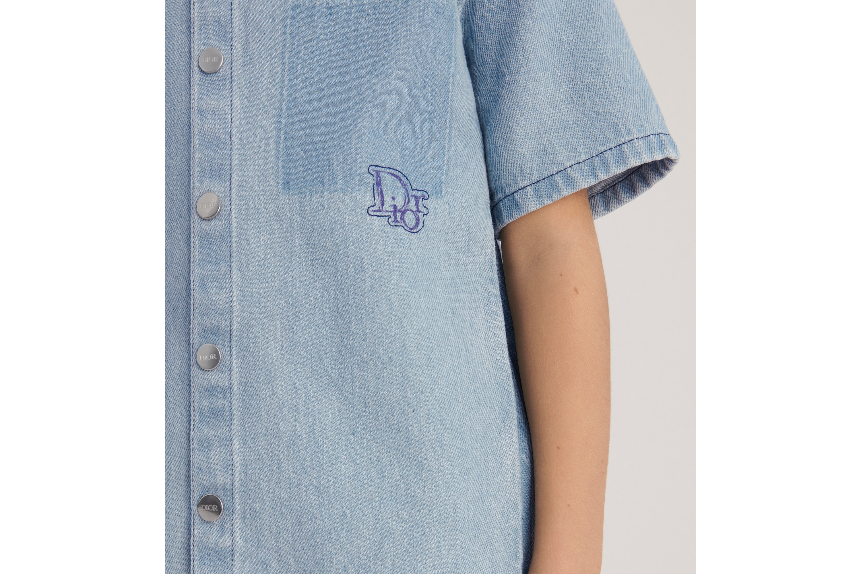 キッズ ショートスリーブ シャツ コットンデニム E02