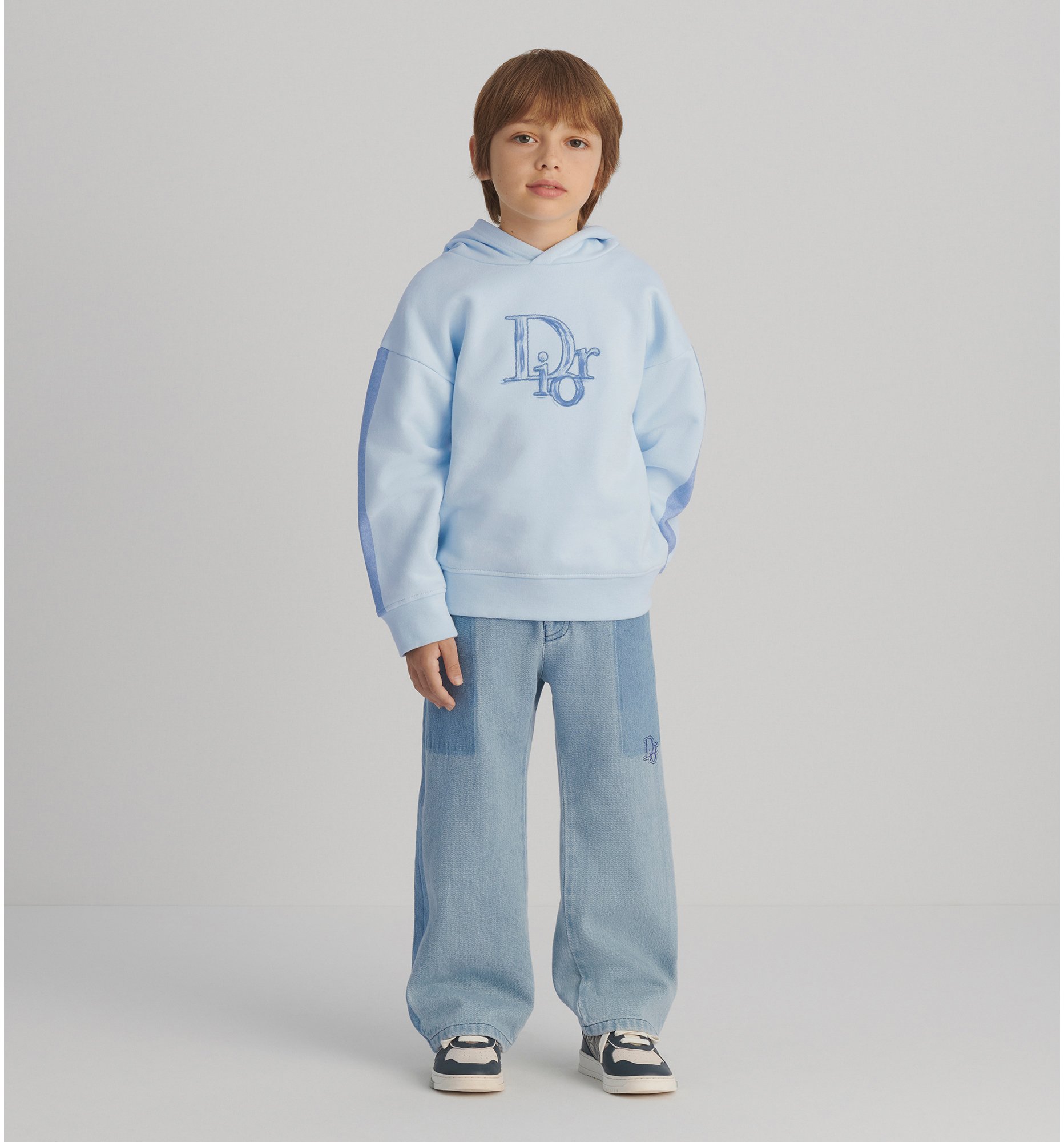 aria_look Kids' Hooded Sweatshirt Three quarter back view