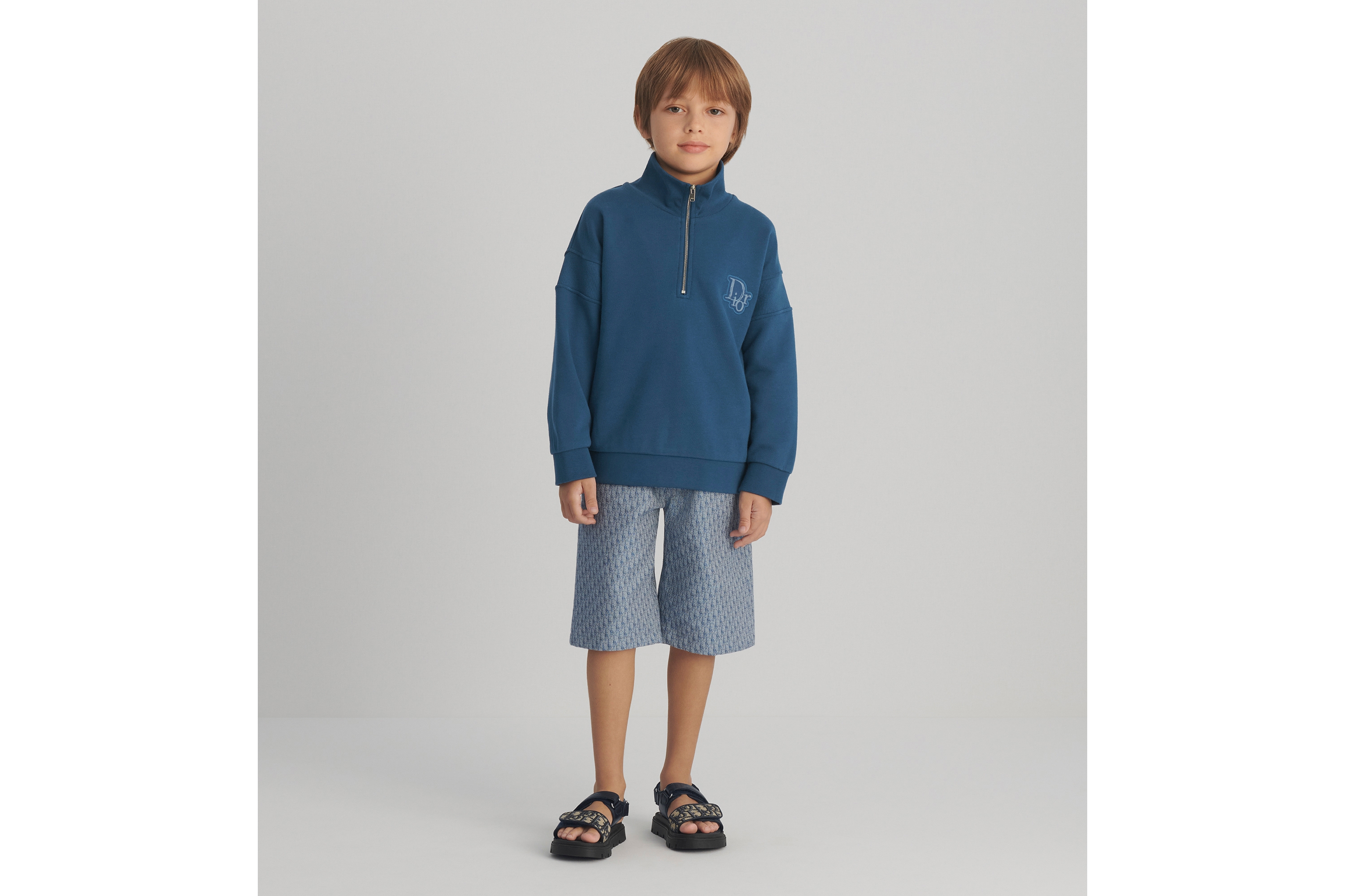 Look Kids' Sweatshirt Indigo Blue Cotton Fleece E01