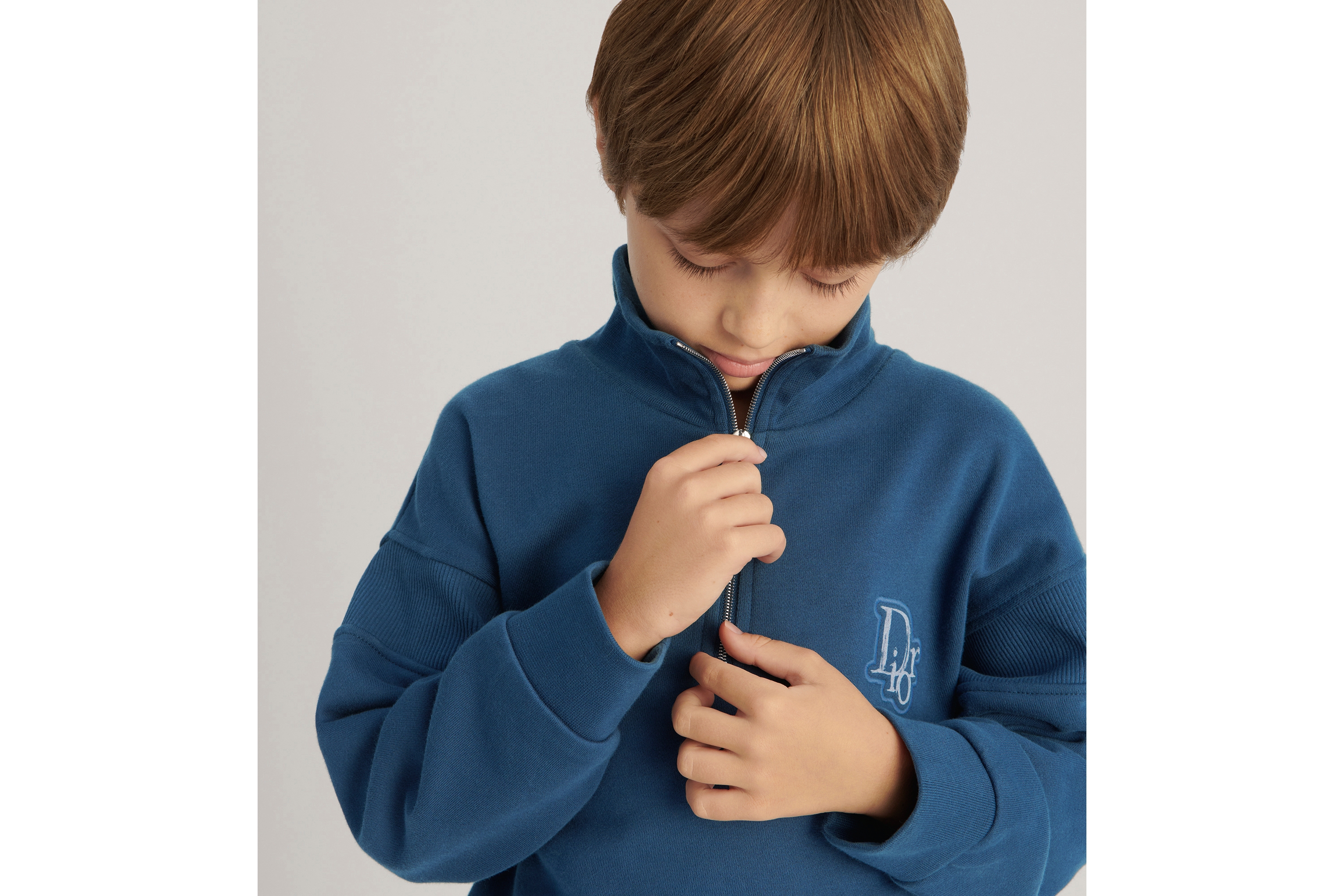 Look Kids' Sweatshirt Indigo Blue Cotton Fleece E03