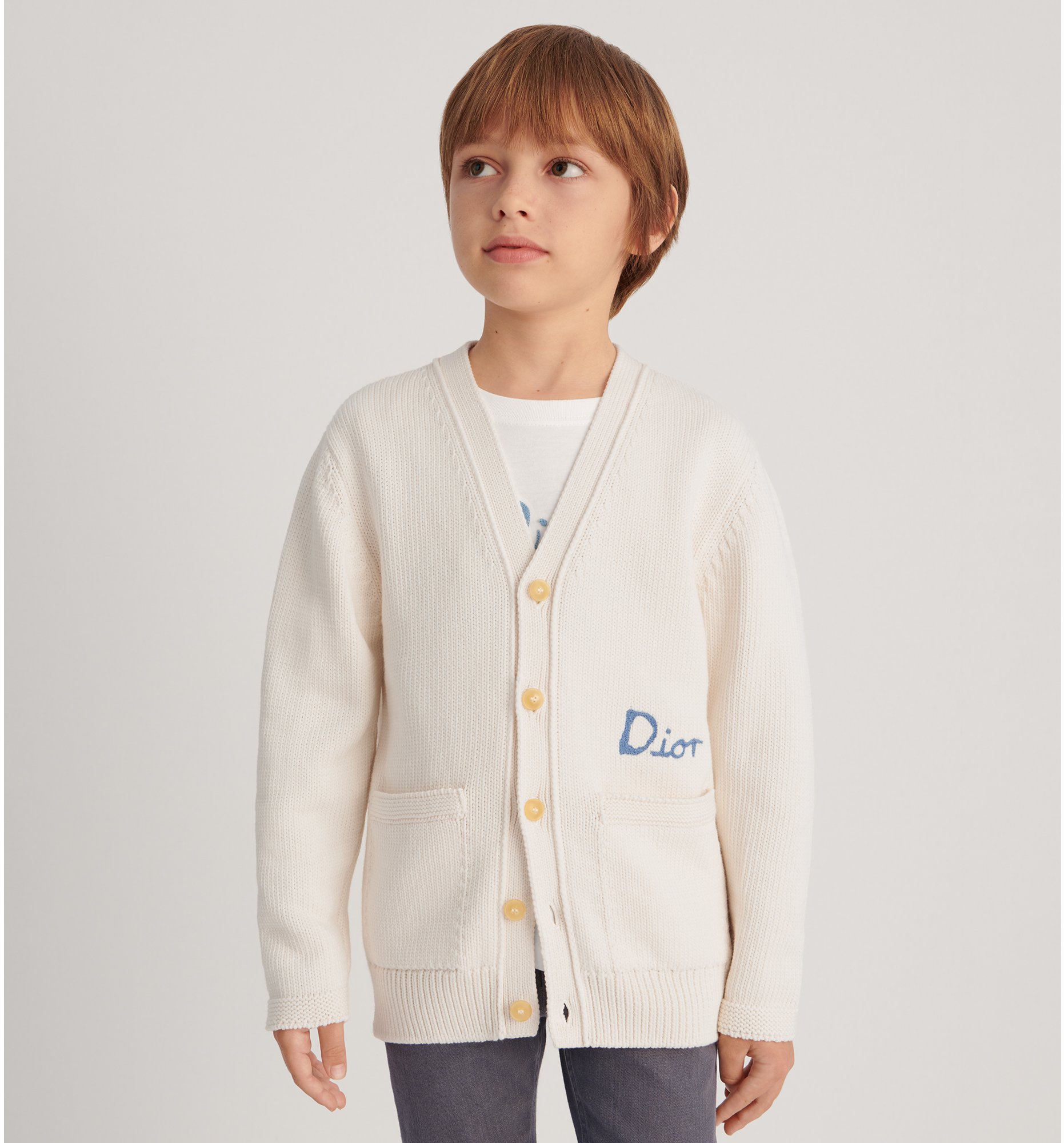 DIOR | キッズ DIOR AND HYLTON NEL カーディガン コットンブレンド ニット