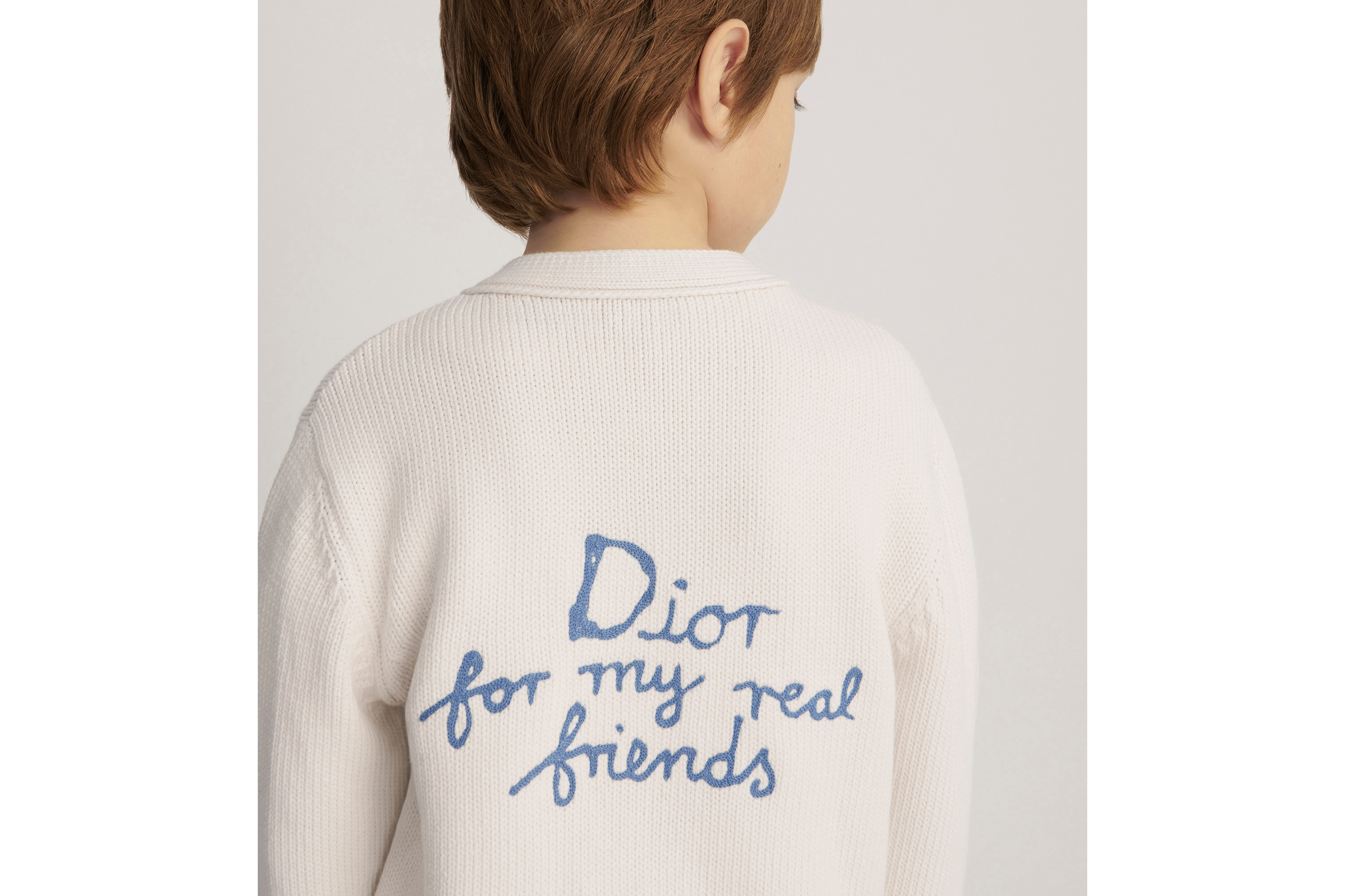 Kids' DIOR AND HYLTON NEL T-Shirt Ivory Cotton Jersey | DIOR