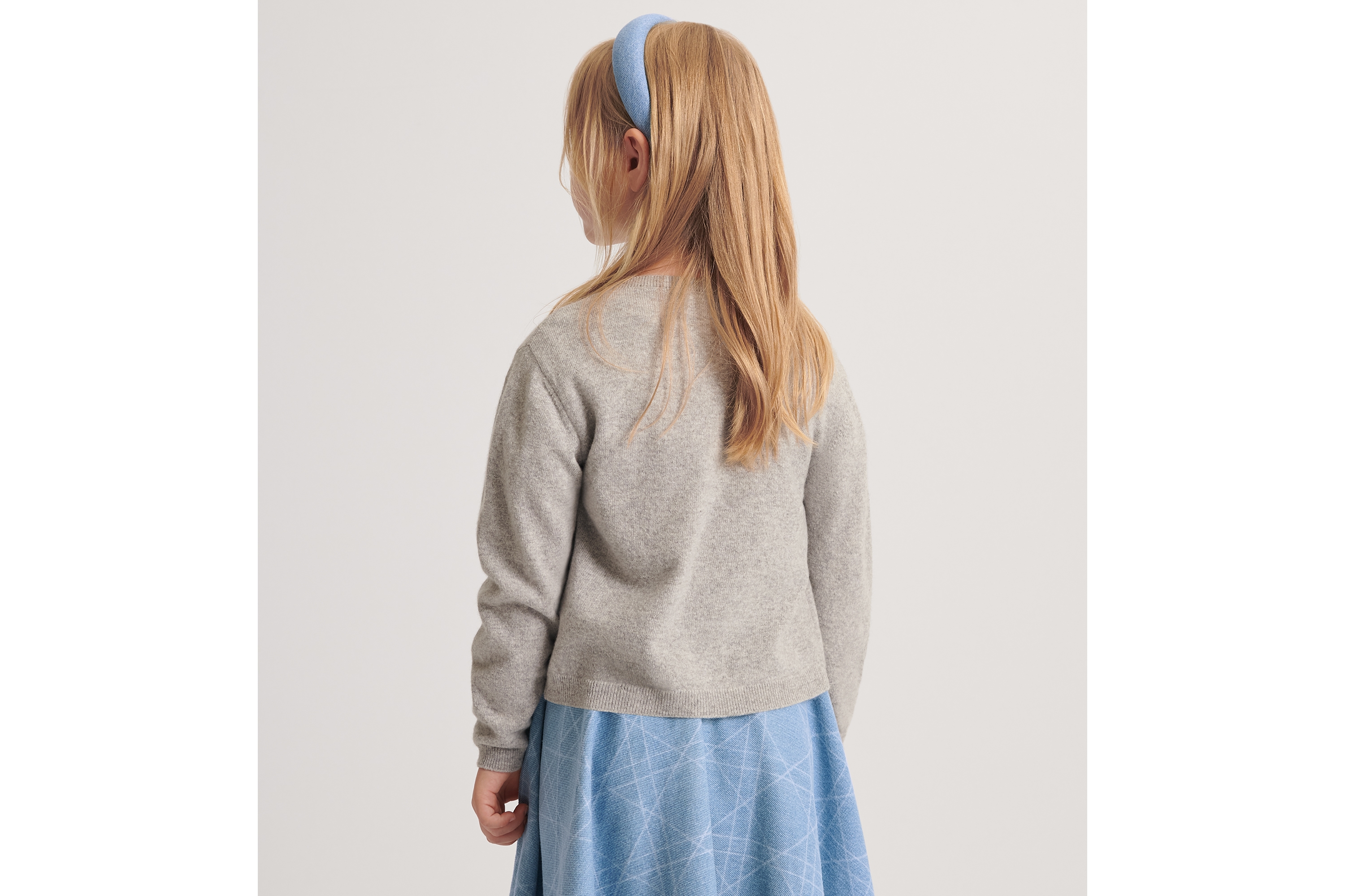 Look Kids' Cardigan Gray Wool and Cashmere Knit E03