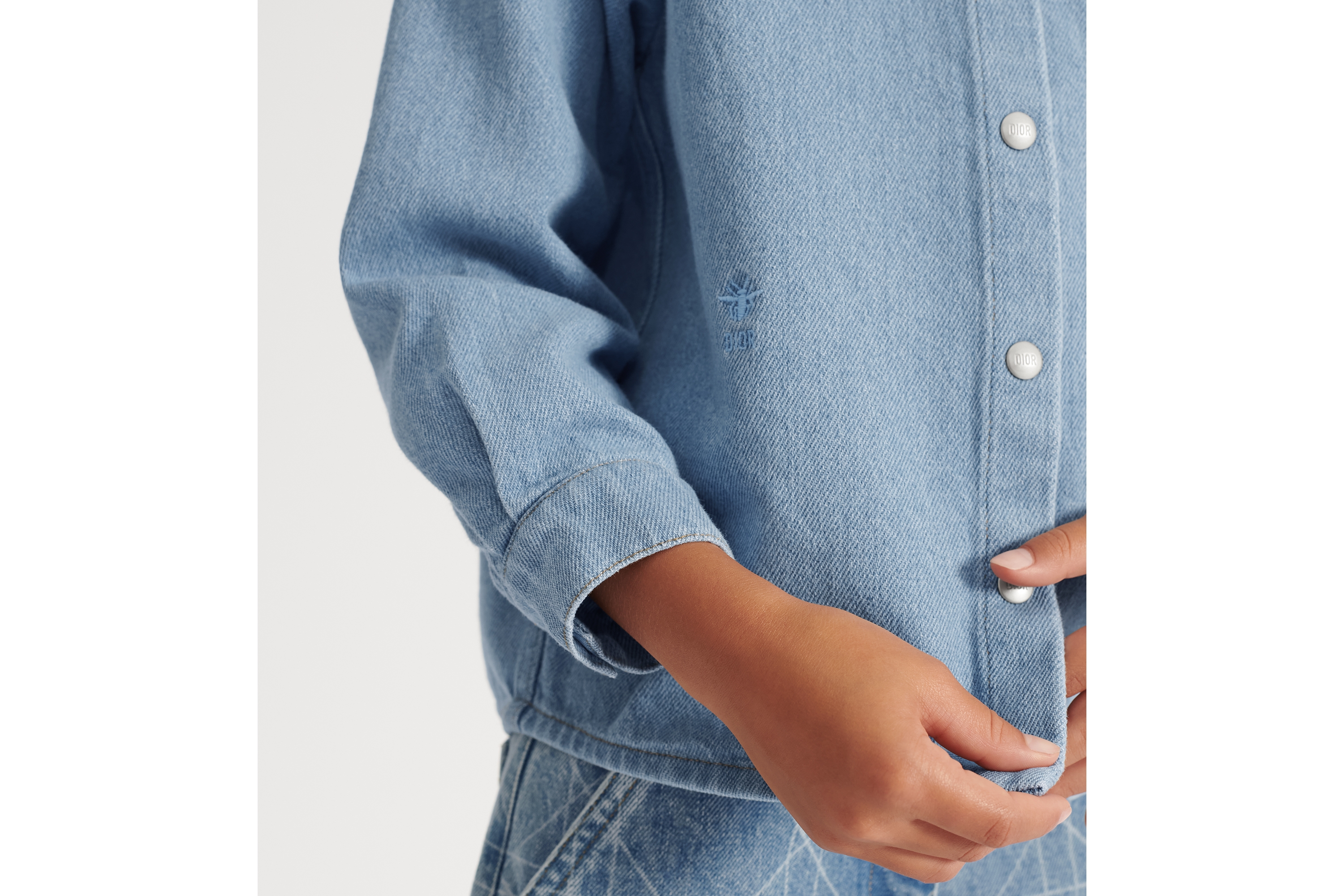 Camicia In Denim Con Bottoni A Maniche Corte Top In Denim Di Cotone Con Tasche Sul Petto Camicie Autunnali Da Donna, BU3., XL - Foto 3