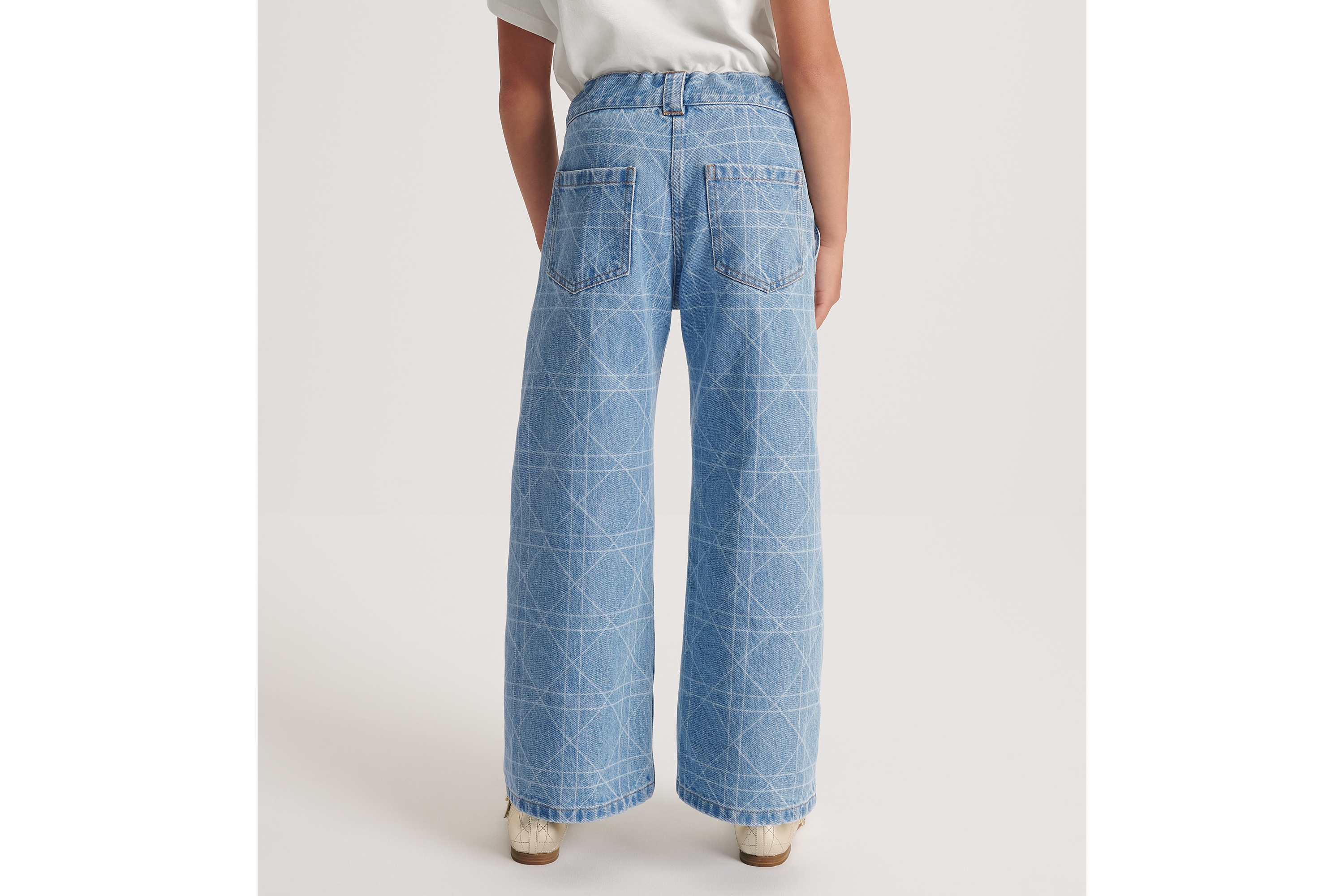 Look Kids' Wide-Leg Pants Blue Cannage Cotton Denim E15