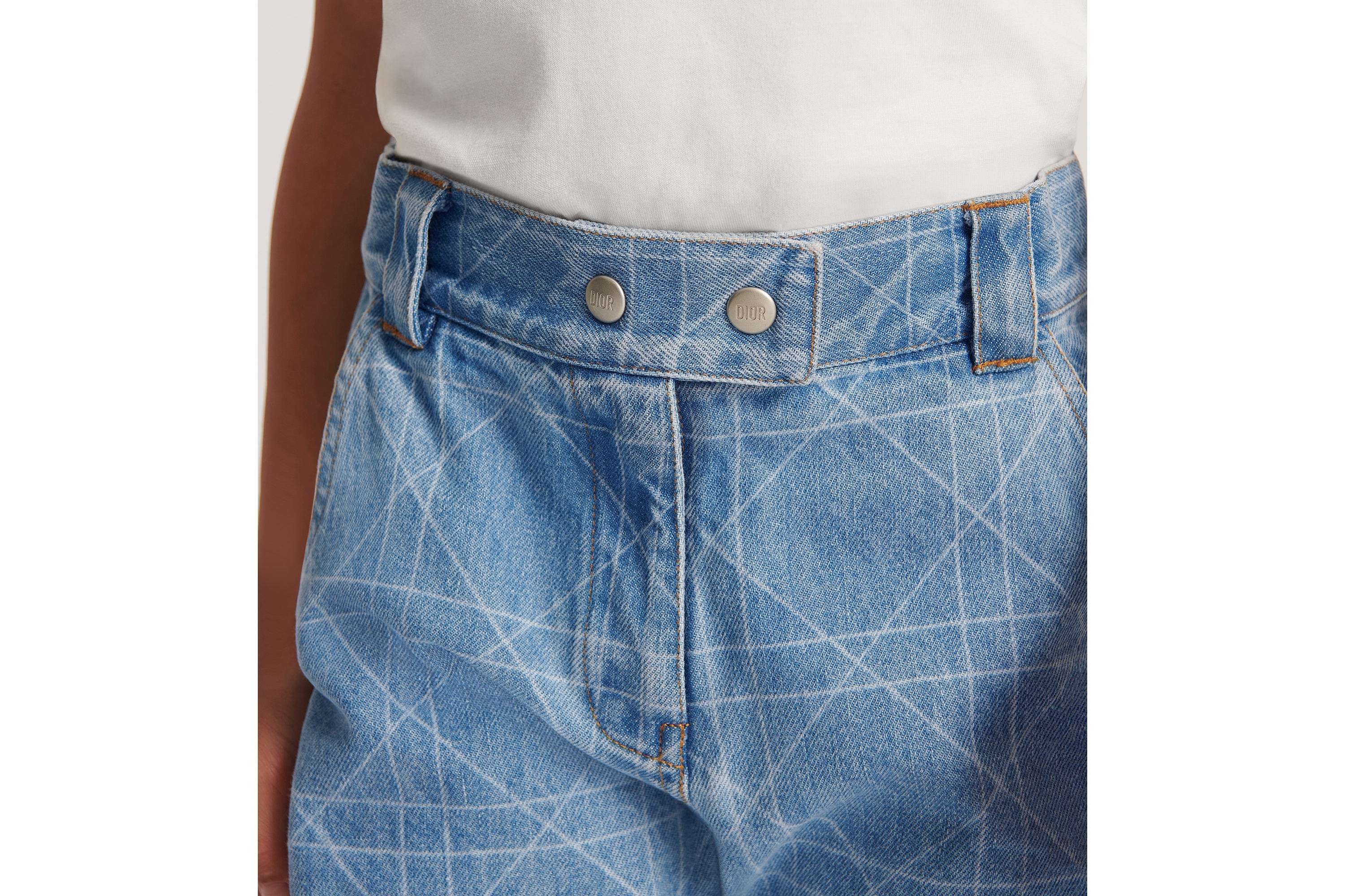 Look Kids' Wide-Leg Pants Blue Cannage Cotton Denim E16