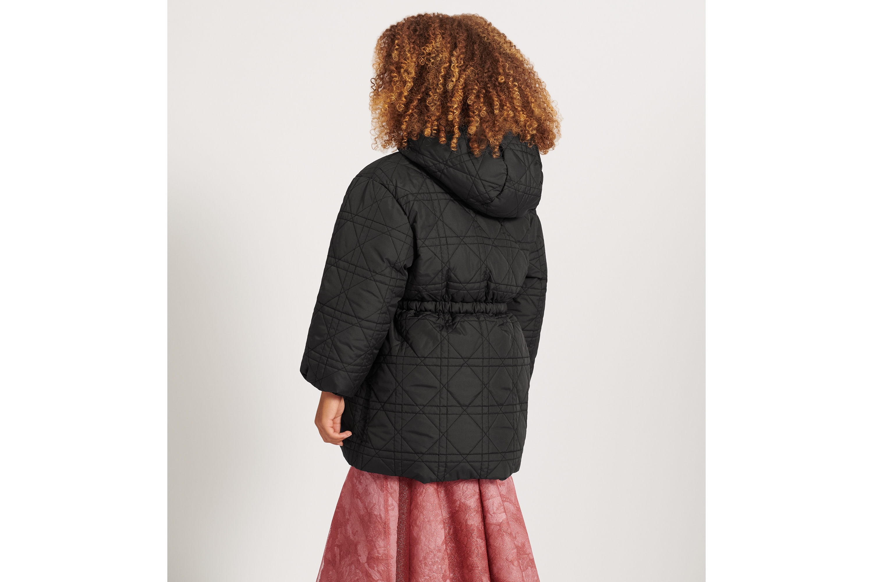 Look Kids' Hooded Down Jacket Black Cannage Technical Fabric E03