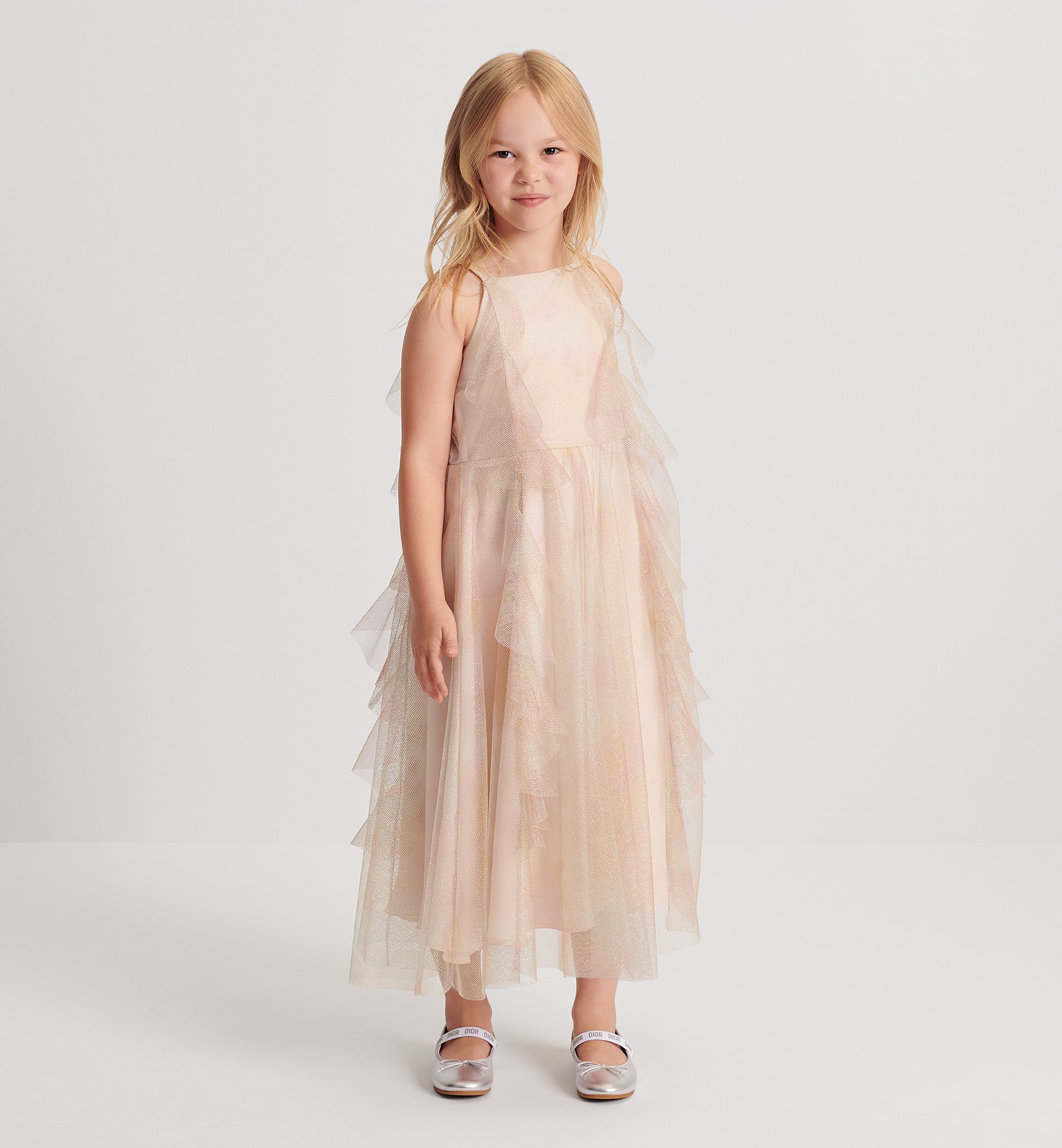 Kids' Long Dress Metallic Multicolor Tulle | DIOR Kids' Long Dress Metallic Multicolor Tulle | DIOR