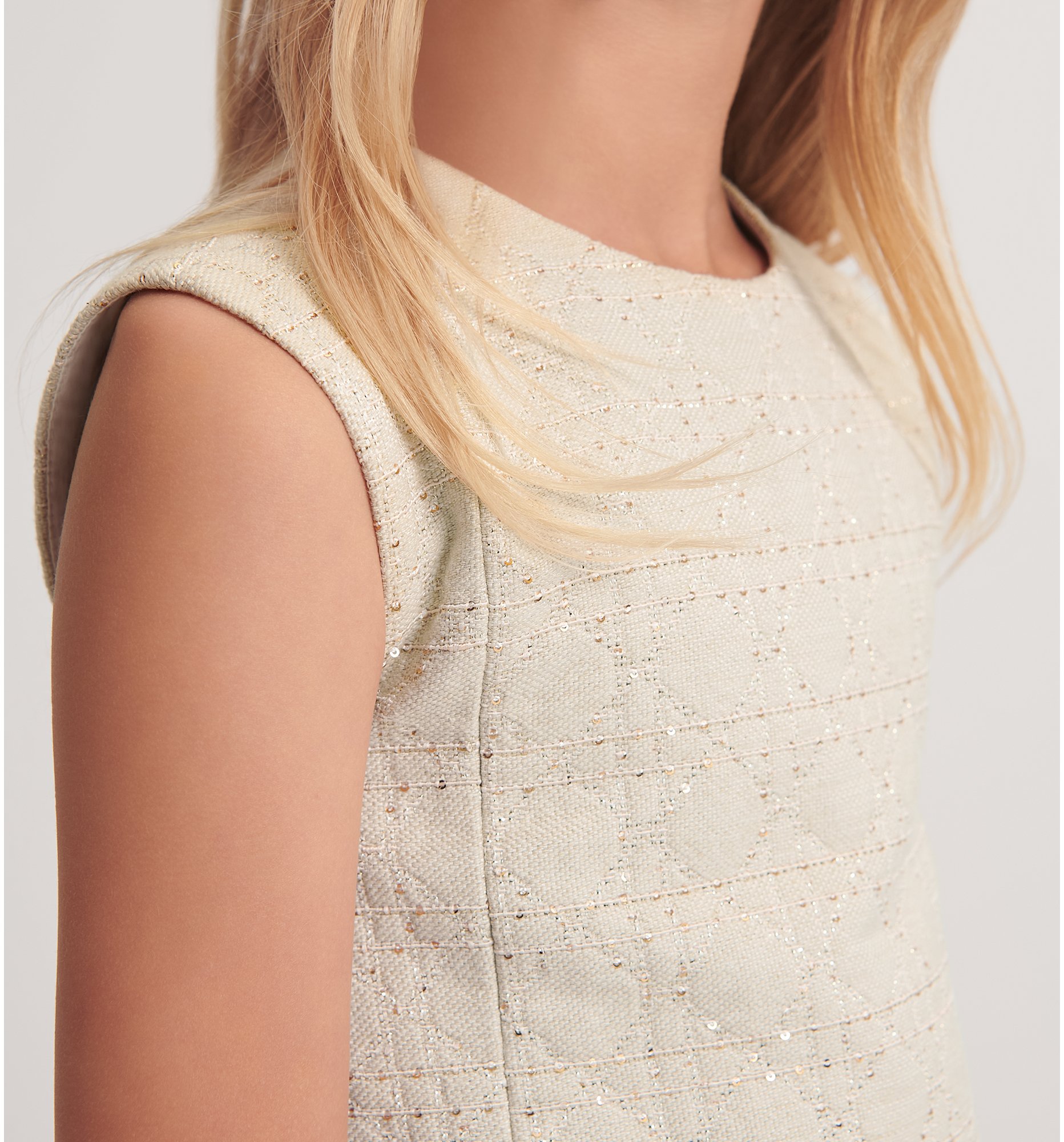 Doudou Abito Avorio In Twill Con Logo DW1A31-Z2859 main image 1