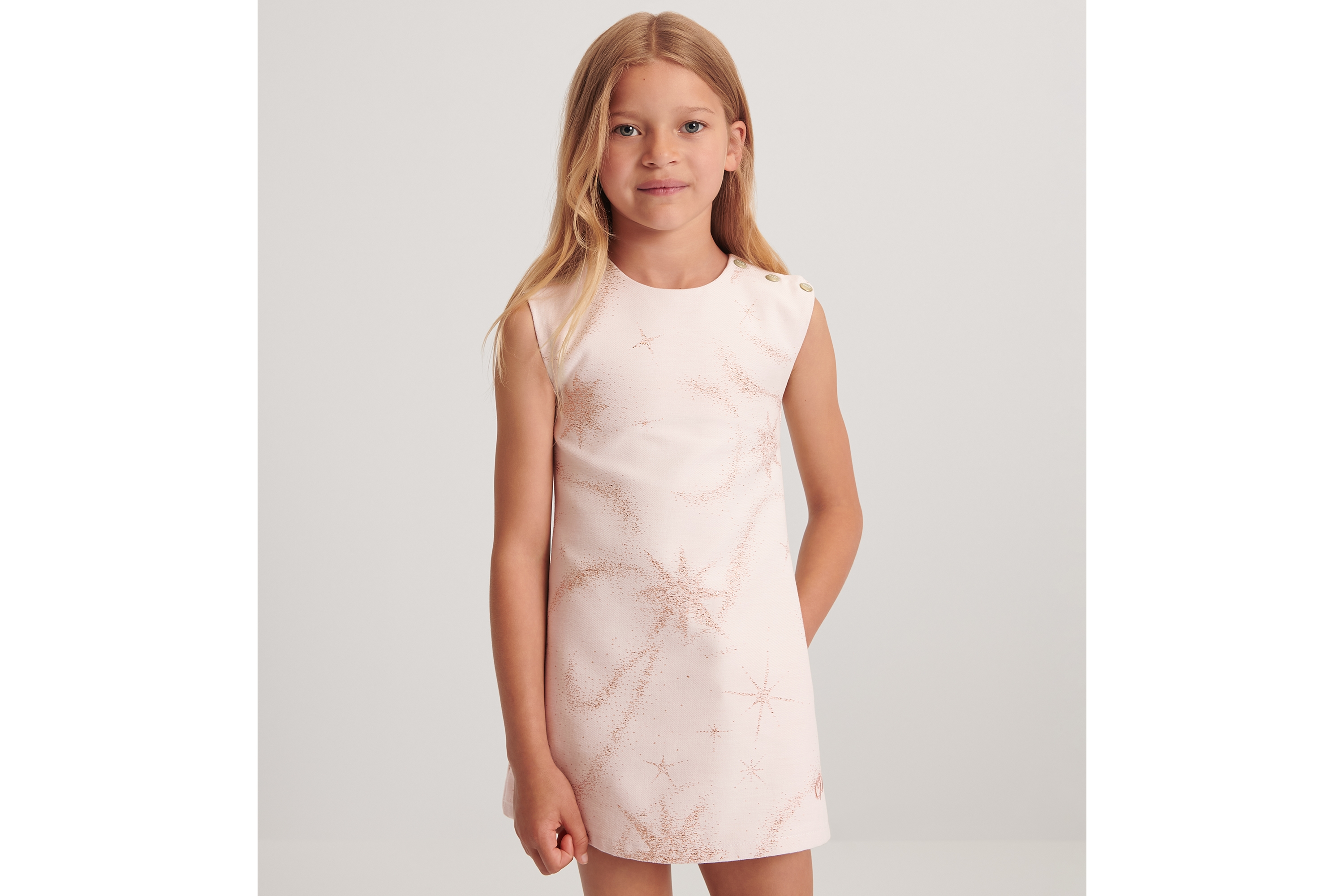 Bande De Tissu En Coton Guipure Rose Pâle - 138 Cm De Large, Neuf Pour Ameublement