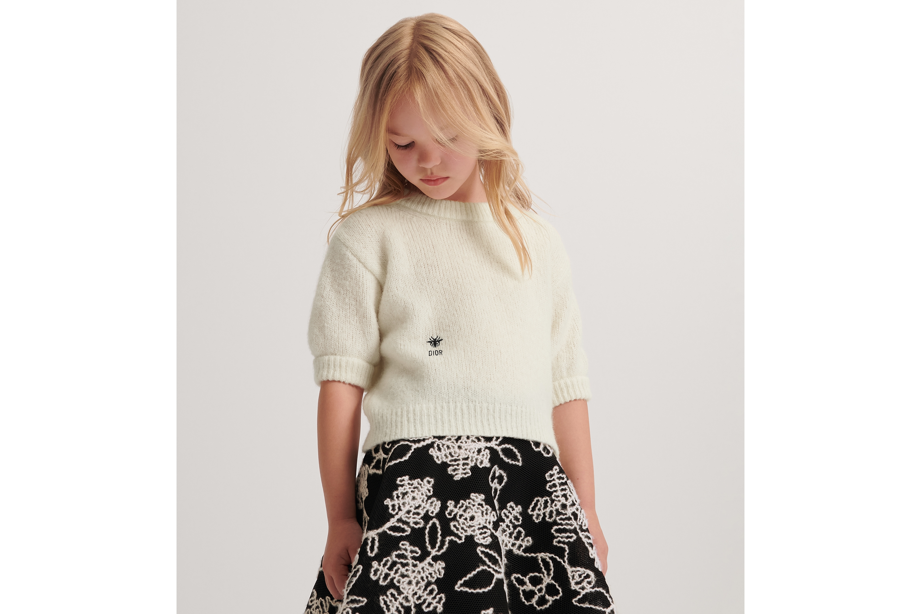 look_image_alt_prefix キッズ ショートスリーブ セーター アルパカ & ウール ブレンド ニット E07