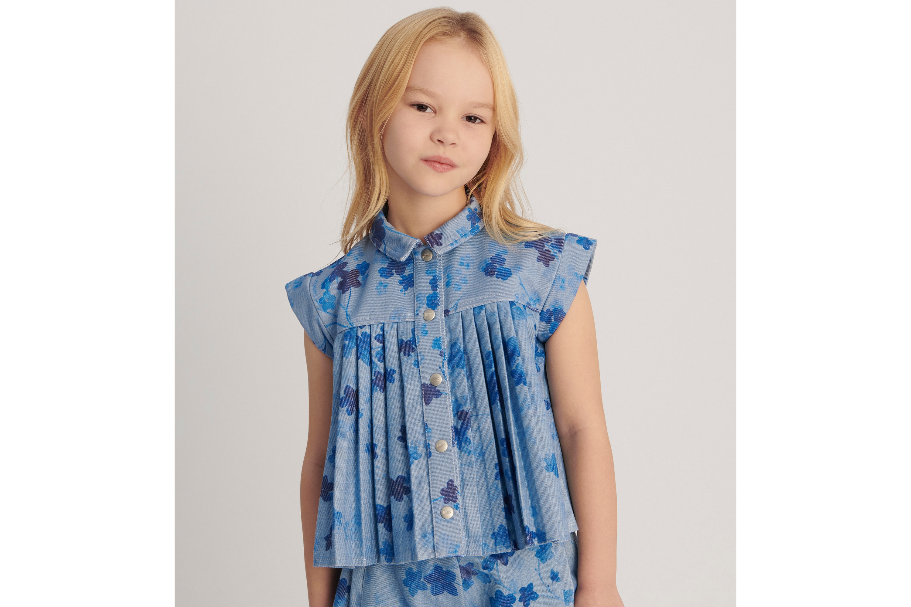 キッズ ノースリーブジャケット コットンブレンド E02