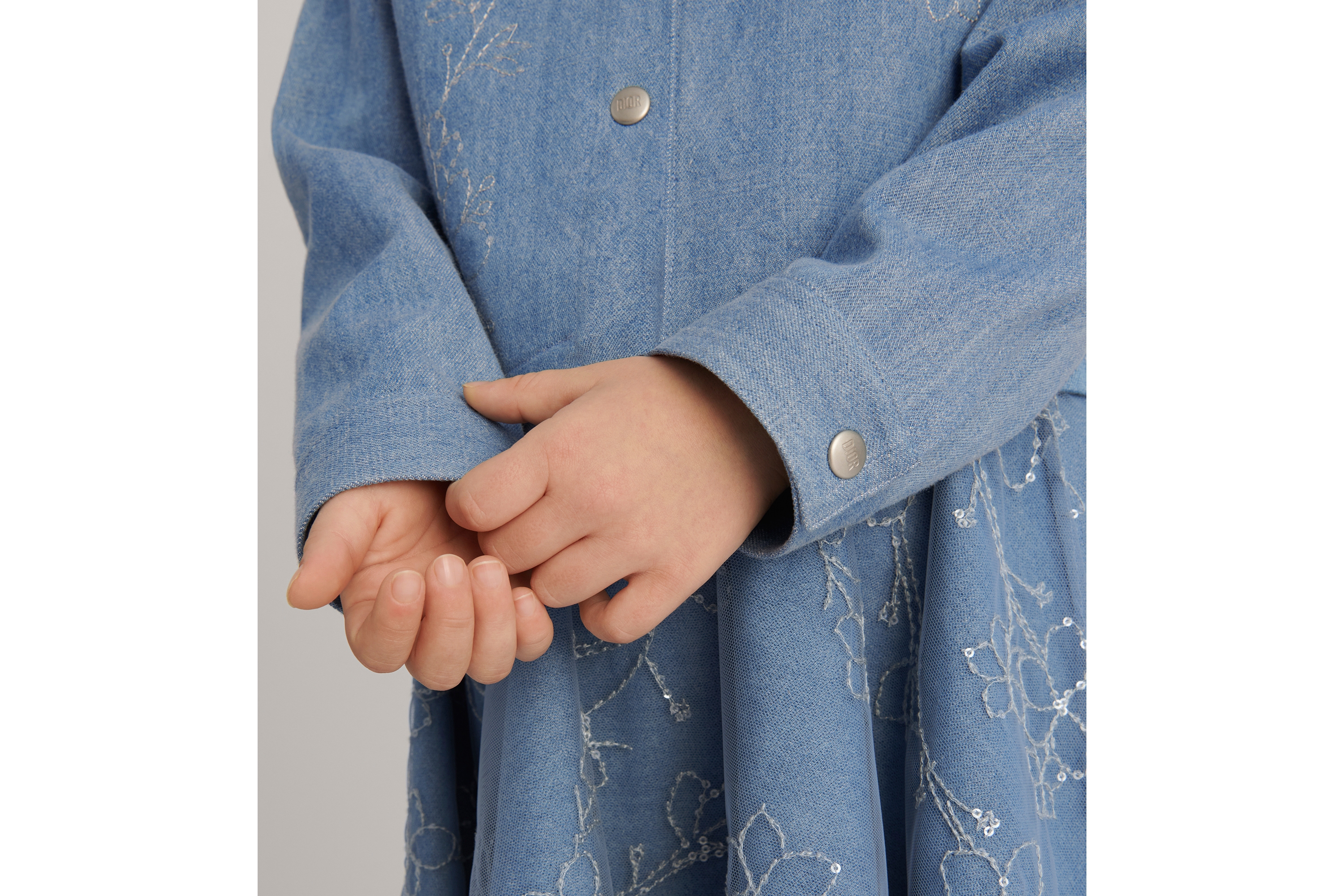 キッズ ジャケット エンブロイダリー コットンデニム E09