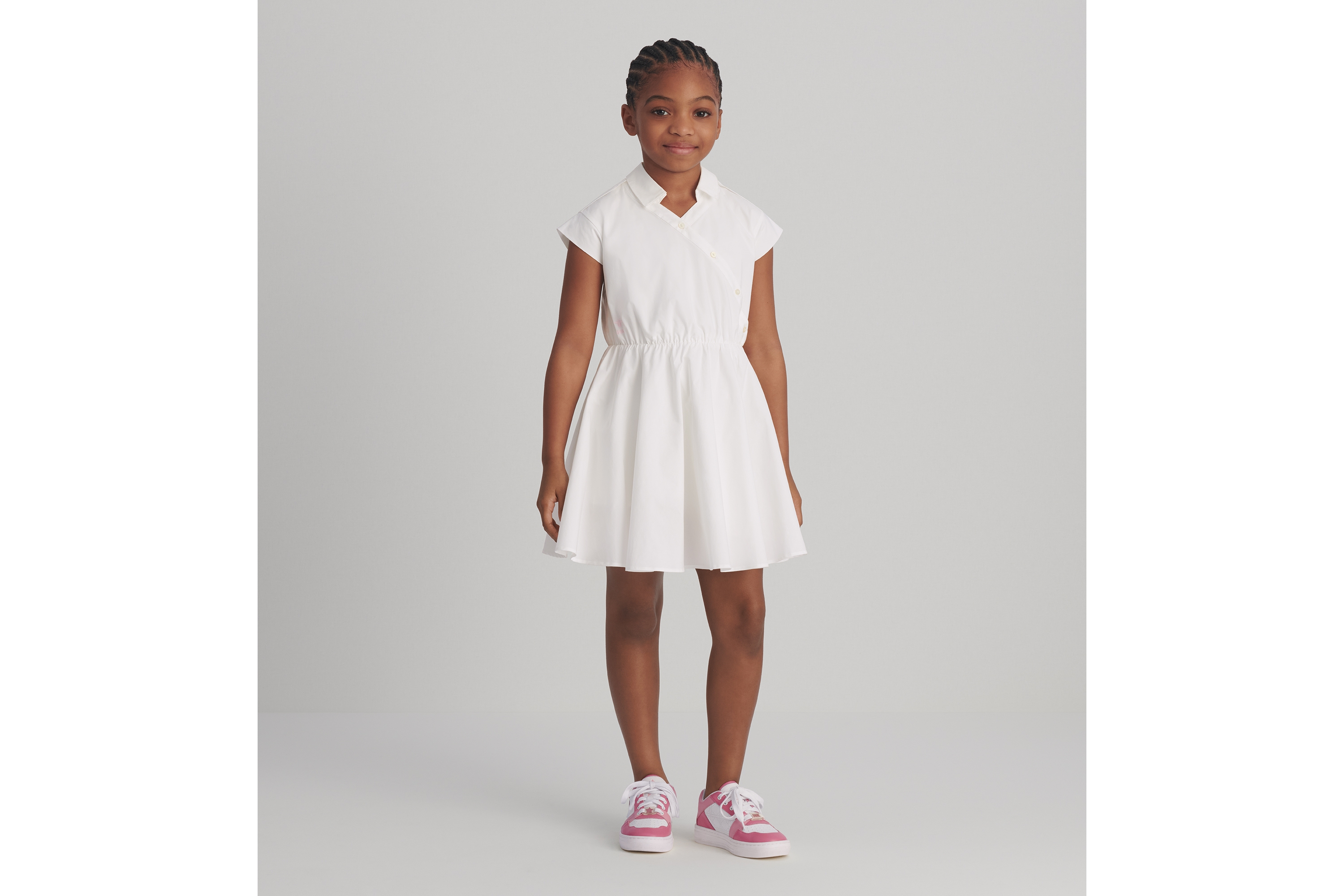 キッズ フレア ドレス コットンポプリン E01