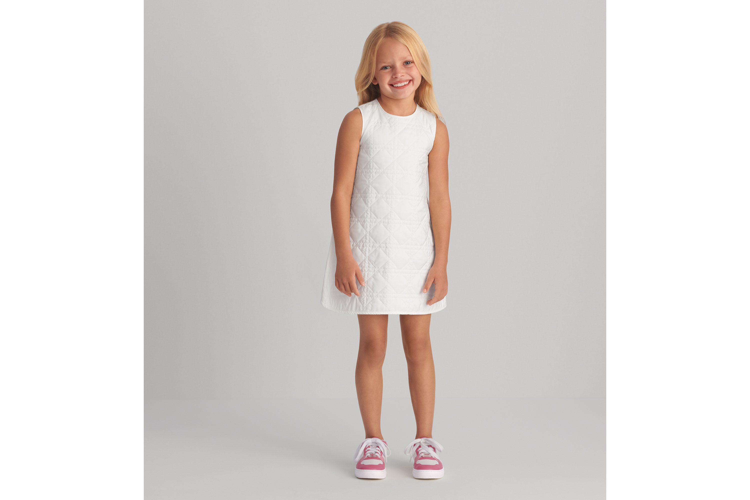 Look Robe trapèze enfant Toile technique Cannage ivoire E01