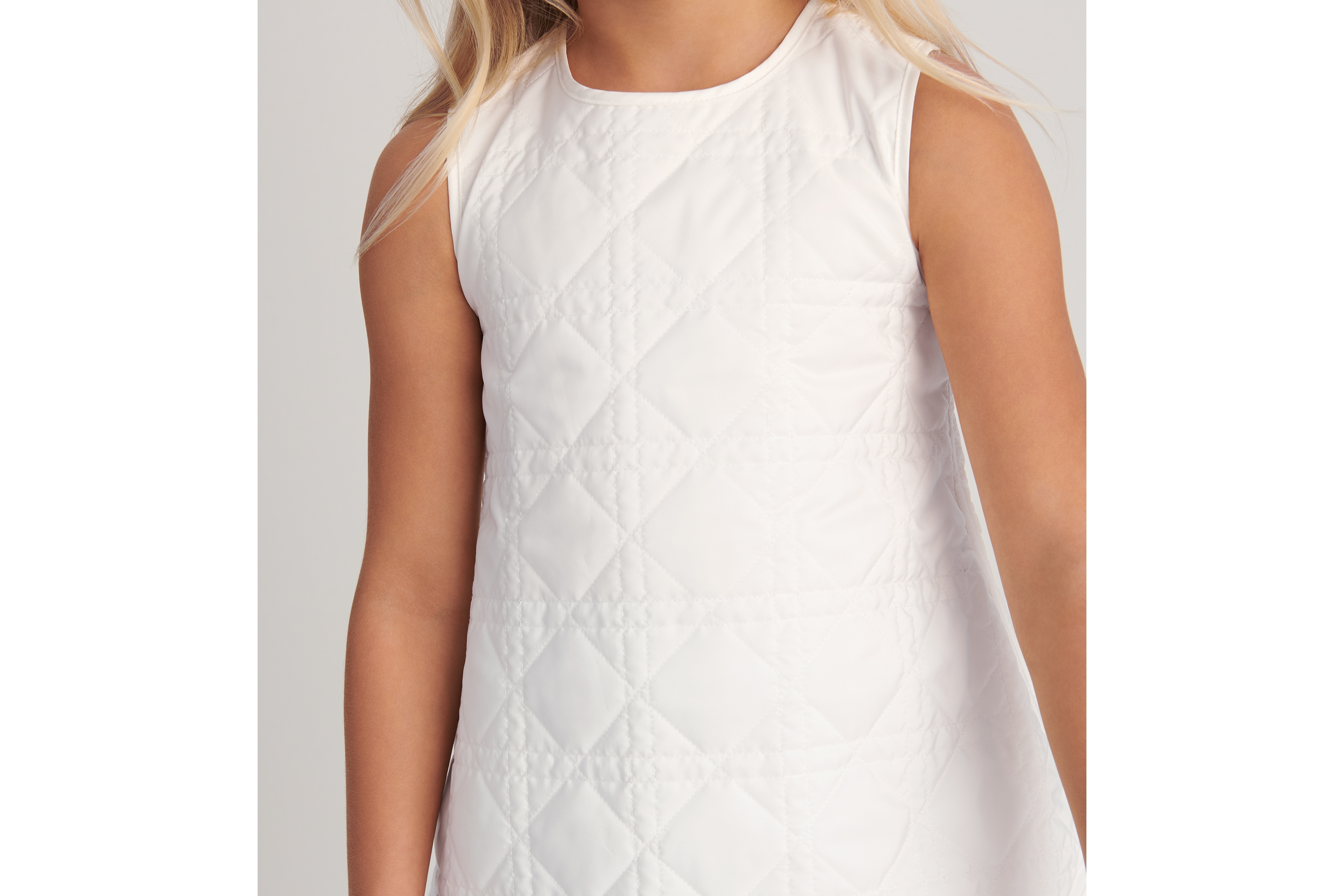 Look Robe trapèze enfant Toile technique Cannage ivoire E03