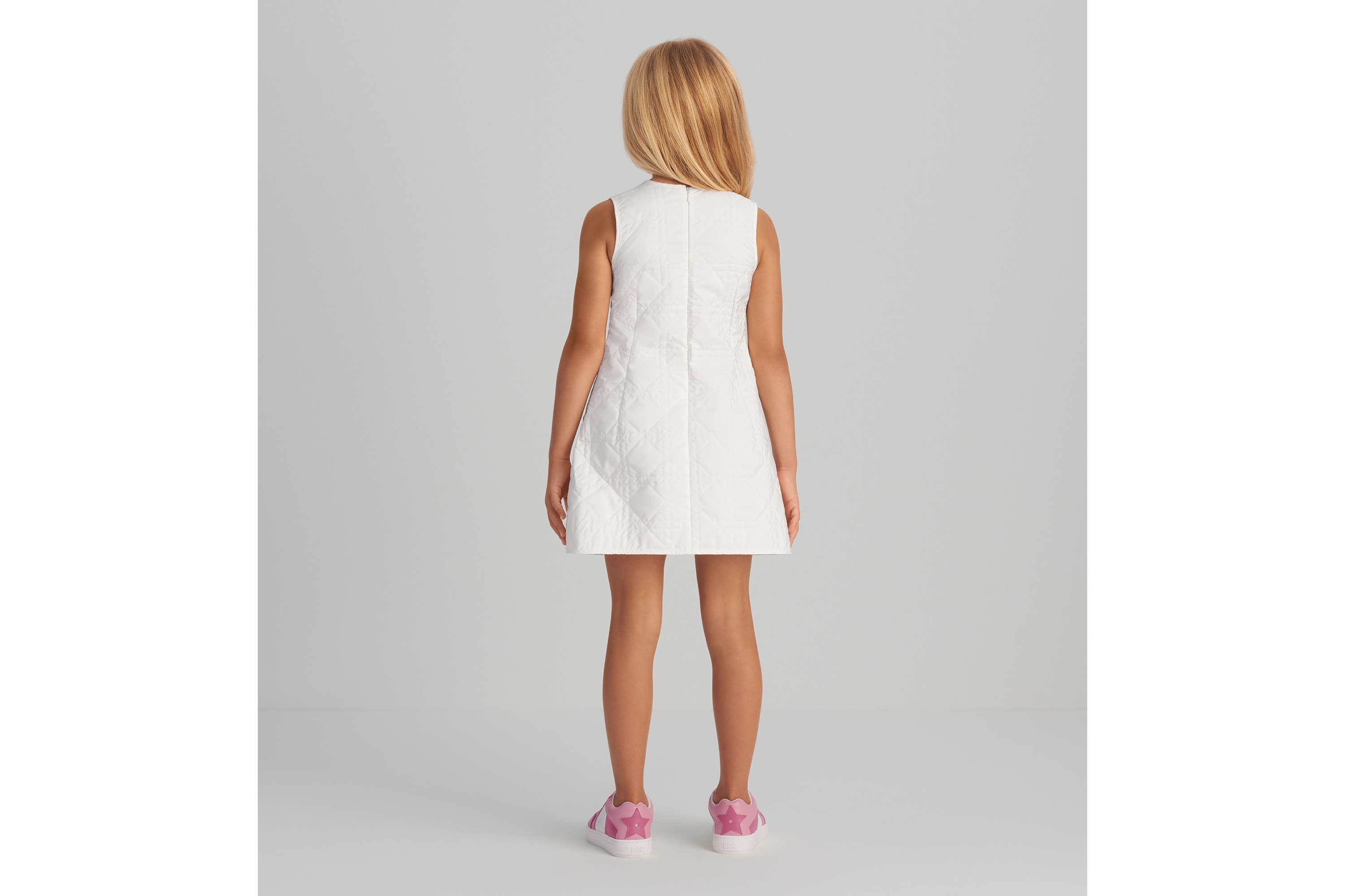 Look Robe trapèze enfant Toile technique Cannage ivoire E04