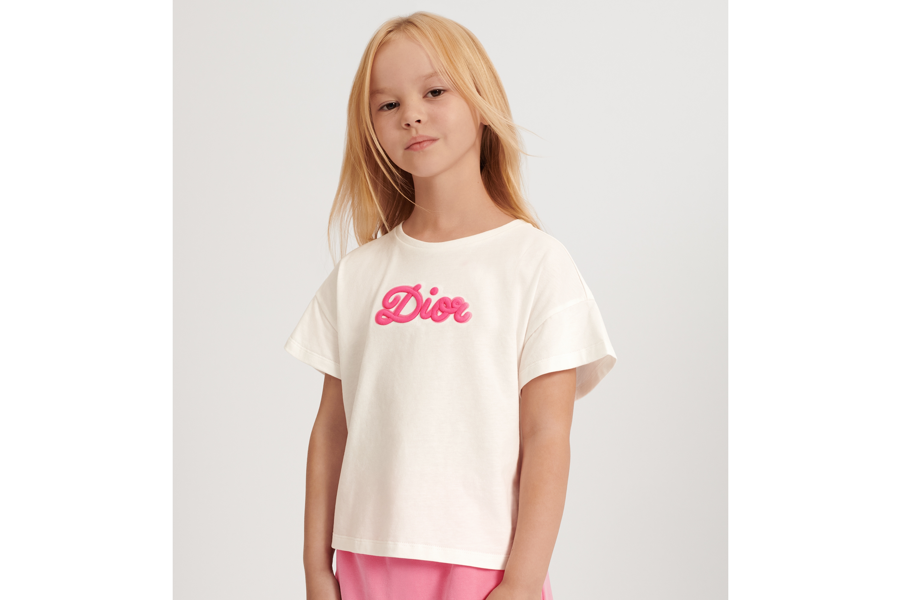 Kids' T-Shirt Ivory Cotton Jersey E03
