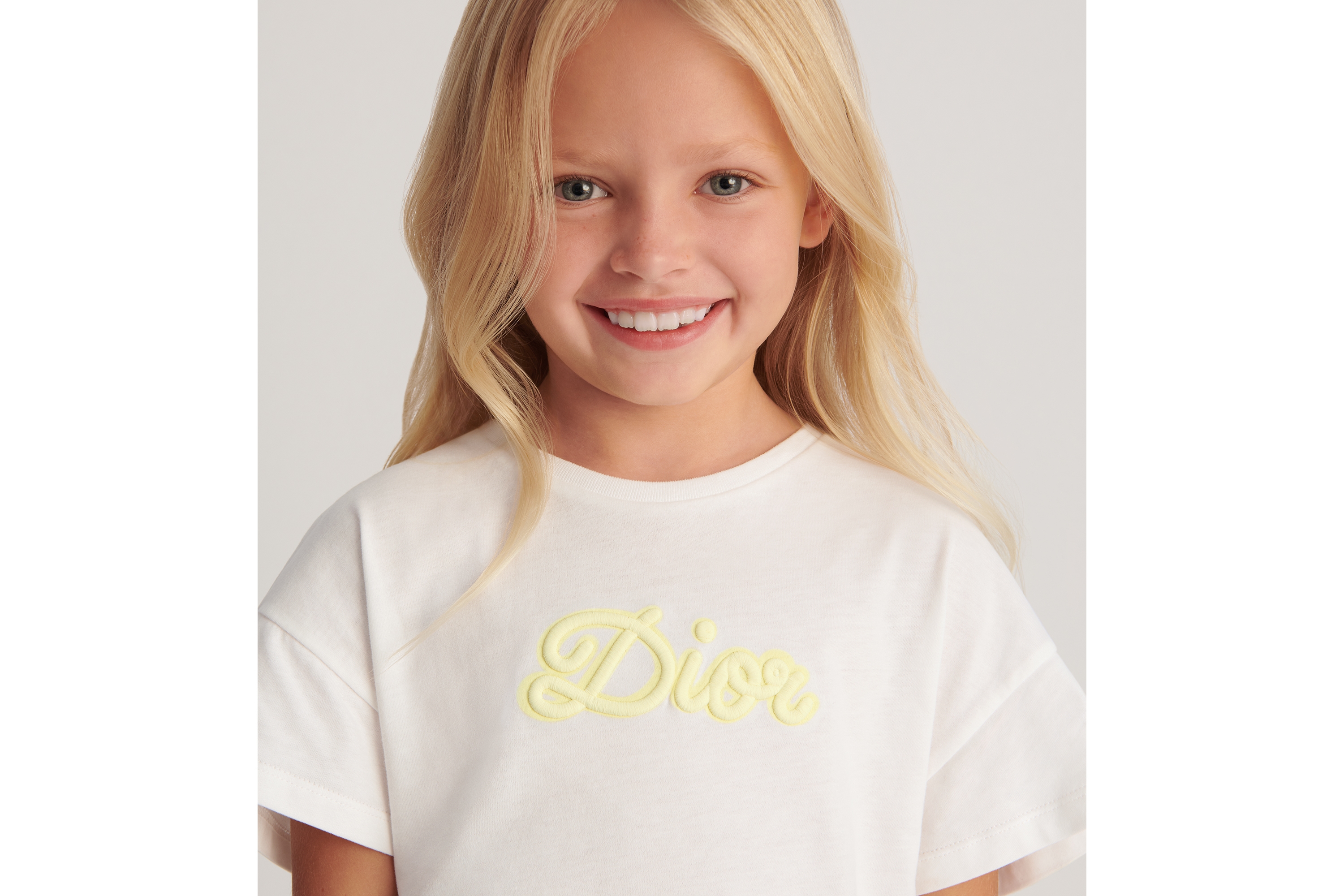 T-Shirt für Kinder Baumwolljersey in Elfenbeinfarbe | DIOR