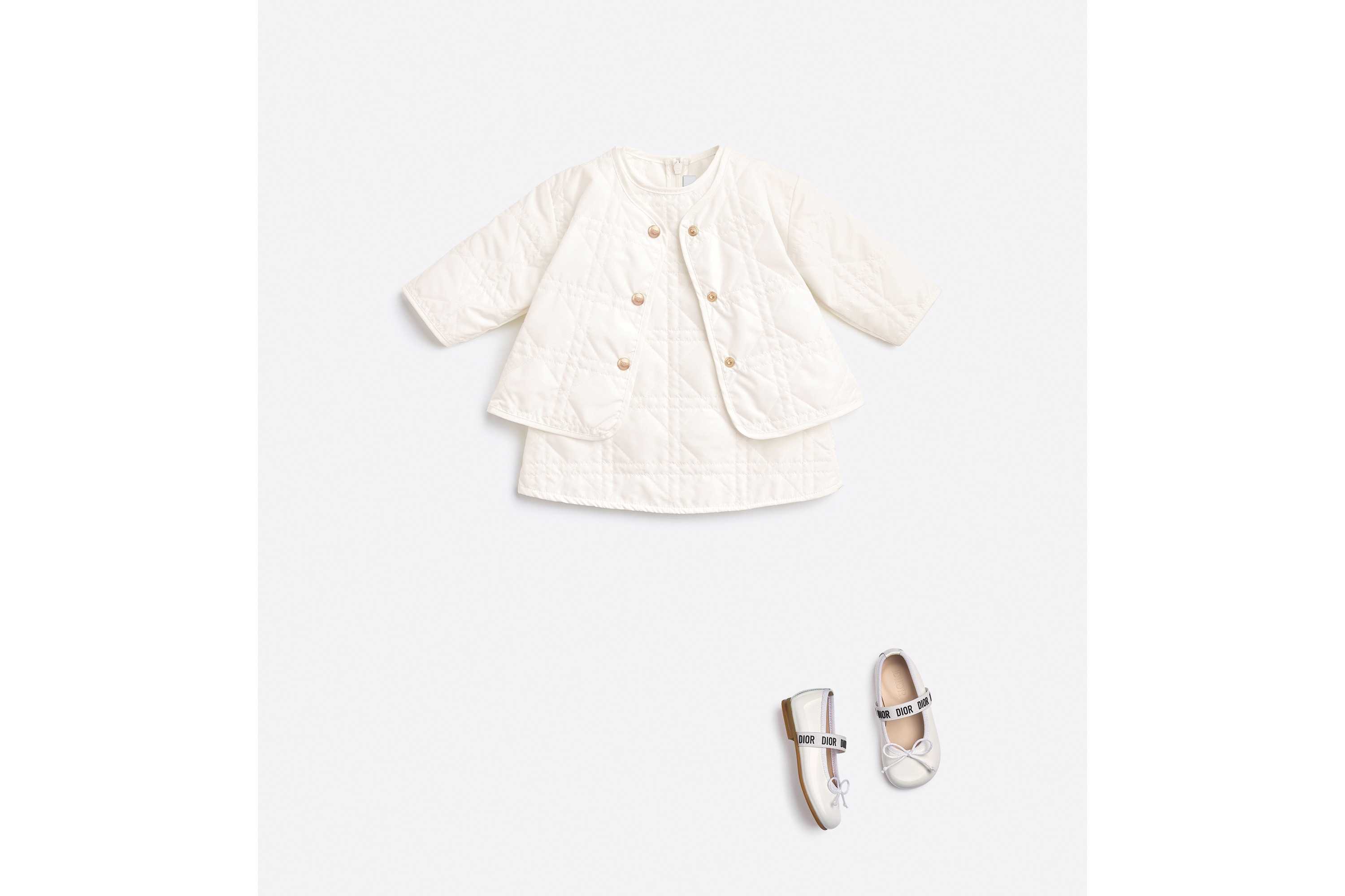 look_image_alt_prefix Chaqueta para bebé Tejido técnico Cannage resistente al agua color marfil E08