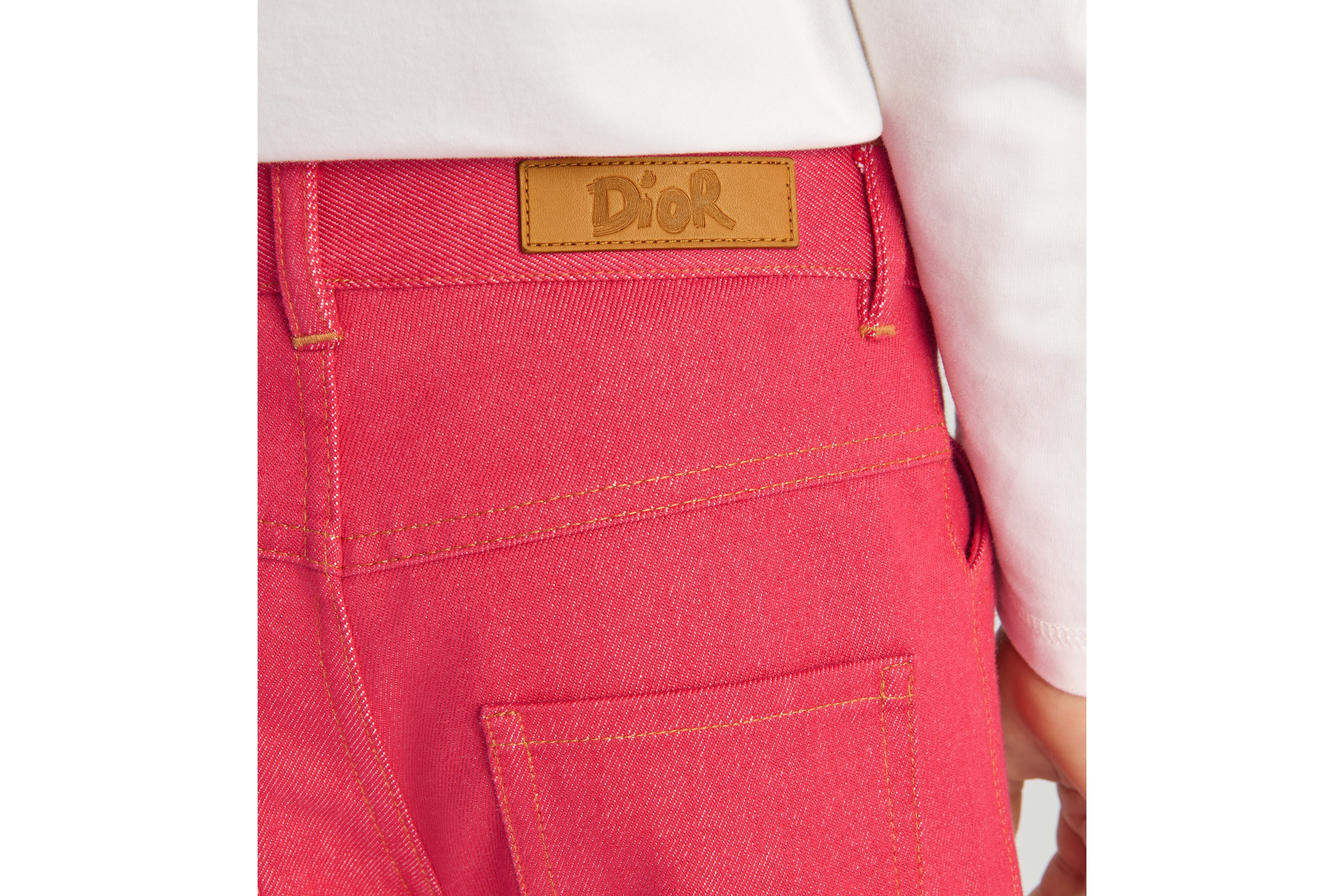 キッズ バミューダショートパンツ デニムエフェクト コットンギャバジン E04