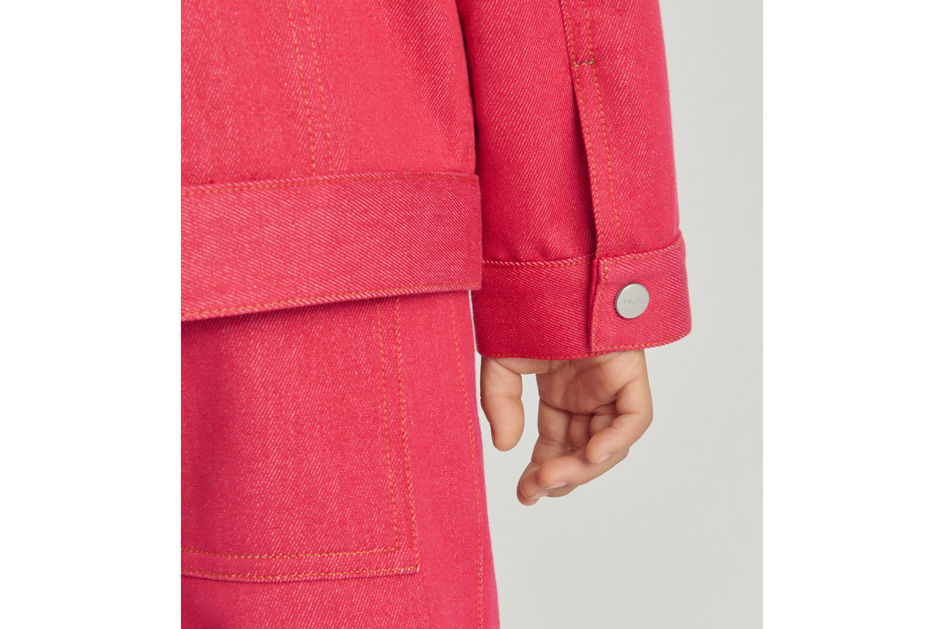 キッズ ジャケット デニムエフェクト コットンギャバジン E08