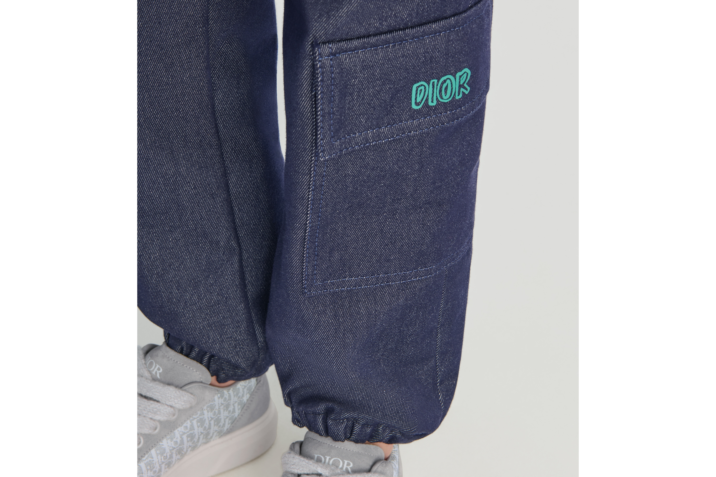 look_image_alt_prefix キッズ パンツ デニムエフェクト コットンギャバジン E07