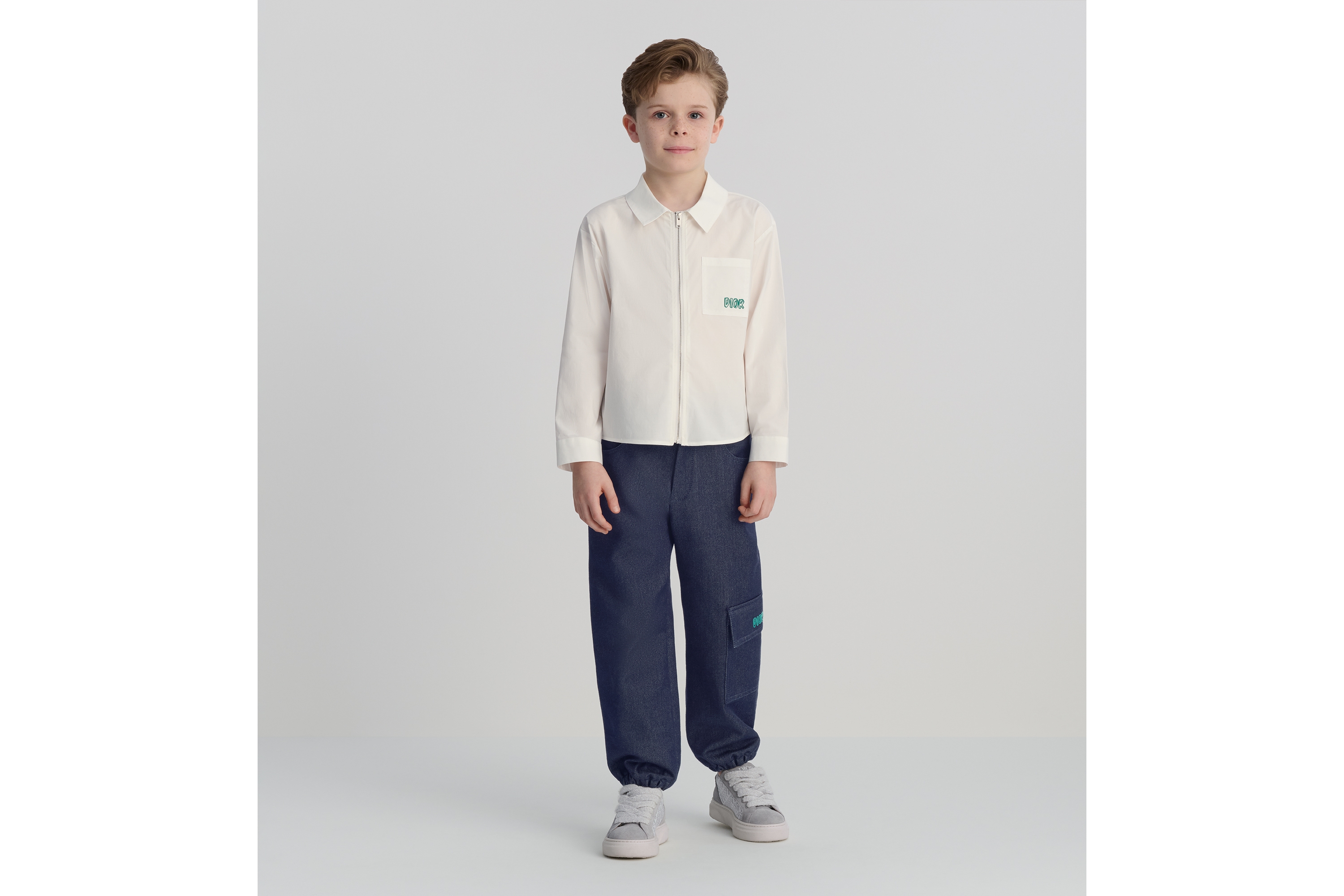 キッズ シャツ コットンポプリン E01