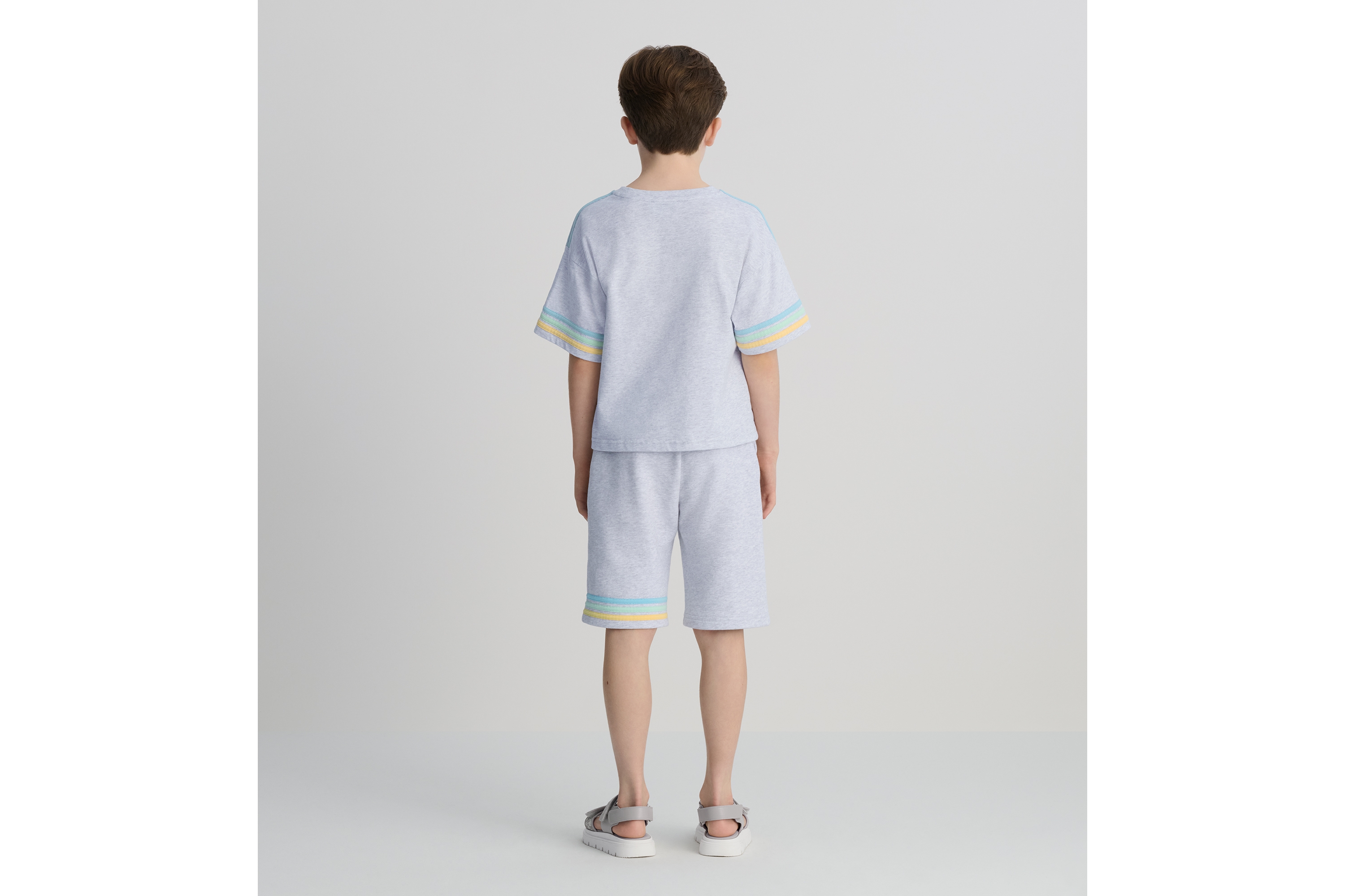 Look Kids' T-Shirt Heathered Gray Cotton Jersey E05