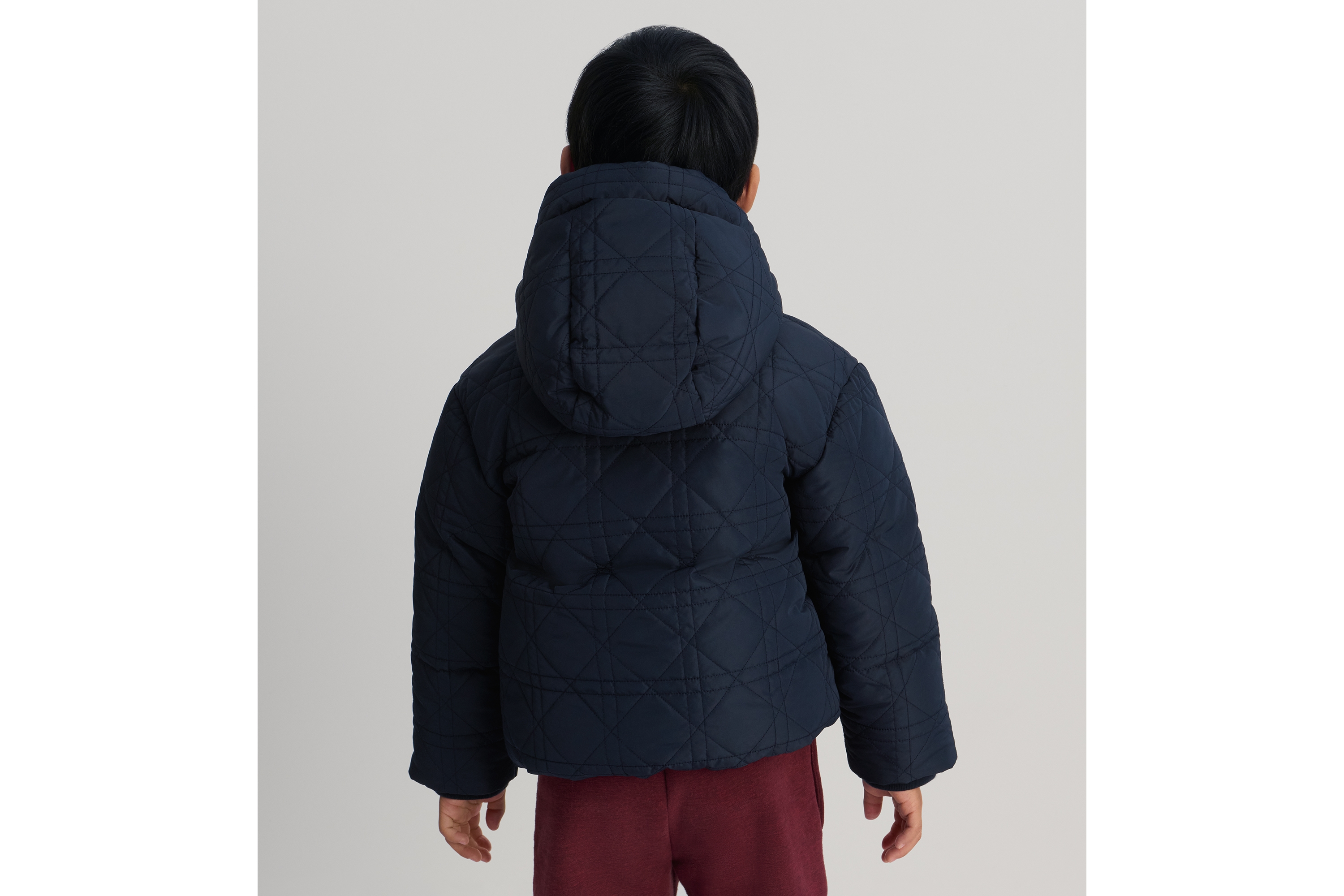 look_image_alt_prefix Chaqueta de plumón con capucha Dior Kids Tejido técnico Cannage azul marino E07
