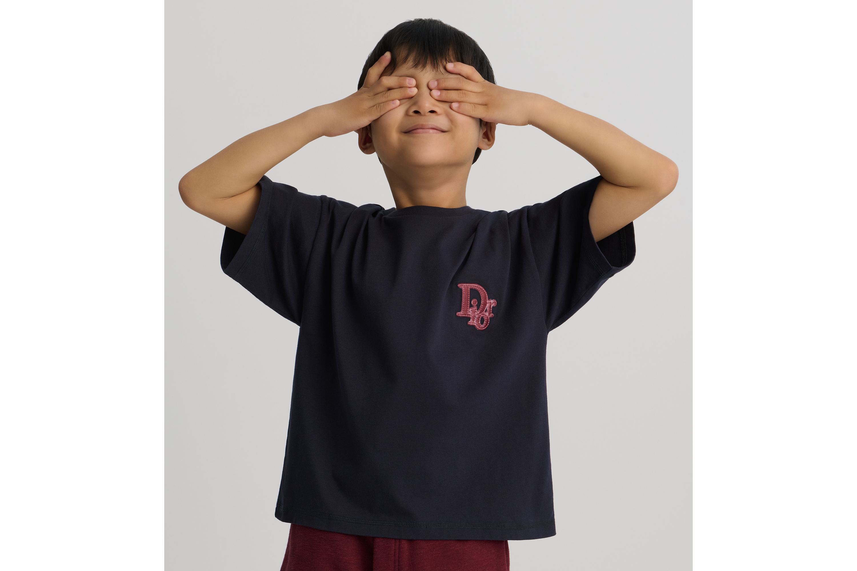 Look T-shirt enfant Jersey de coton bleu marine E02