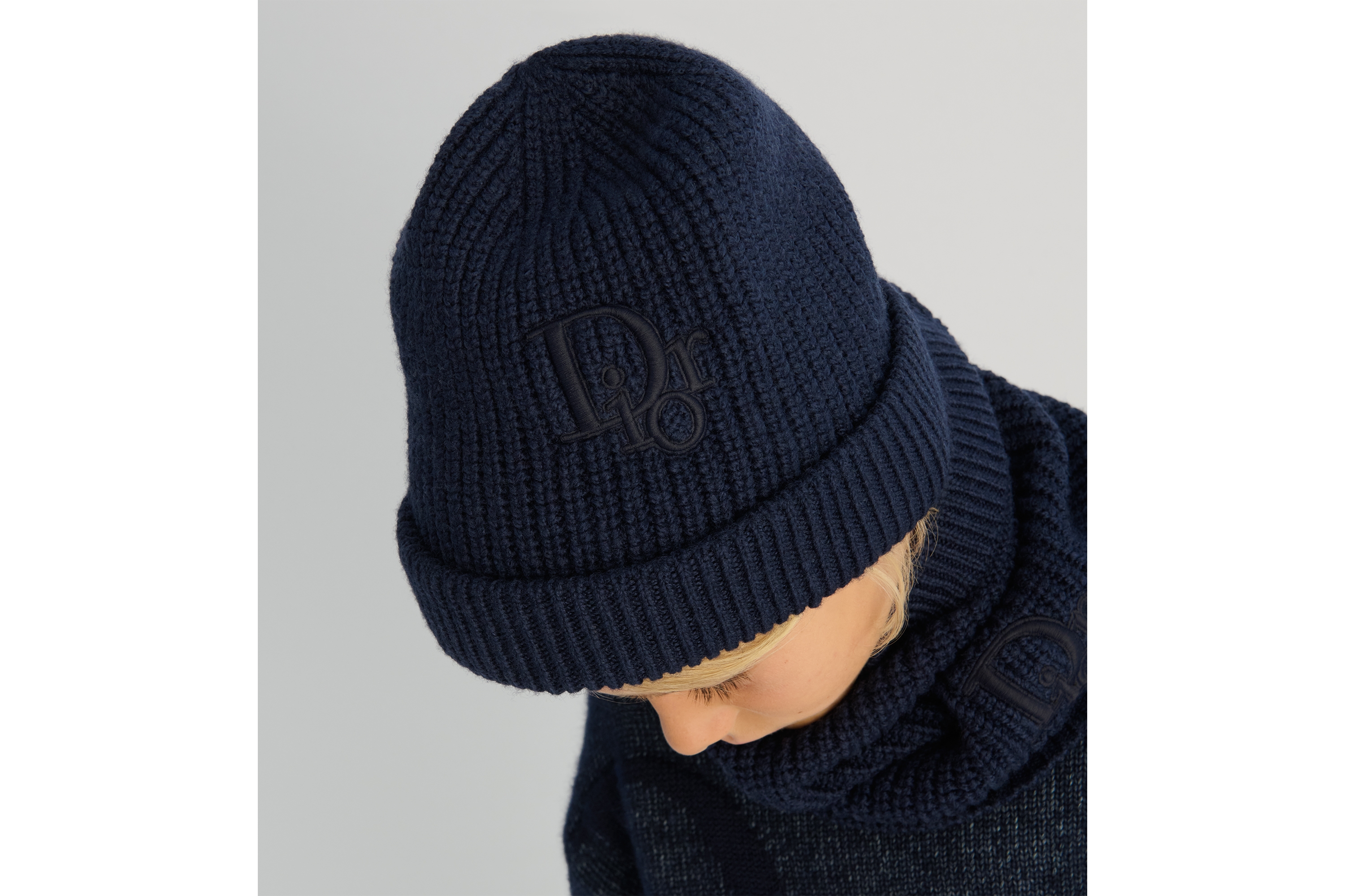 Look Kids' Beanie Navy Blue Wool Knit E27