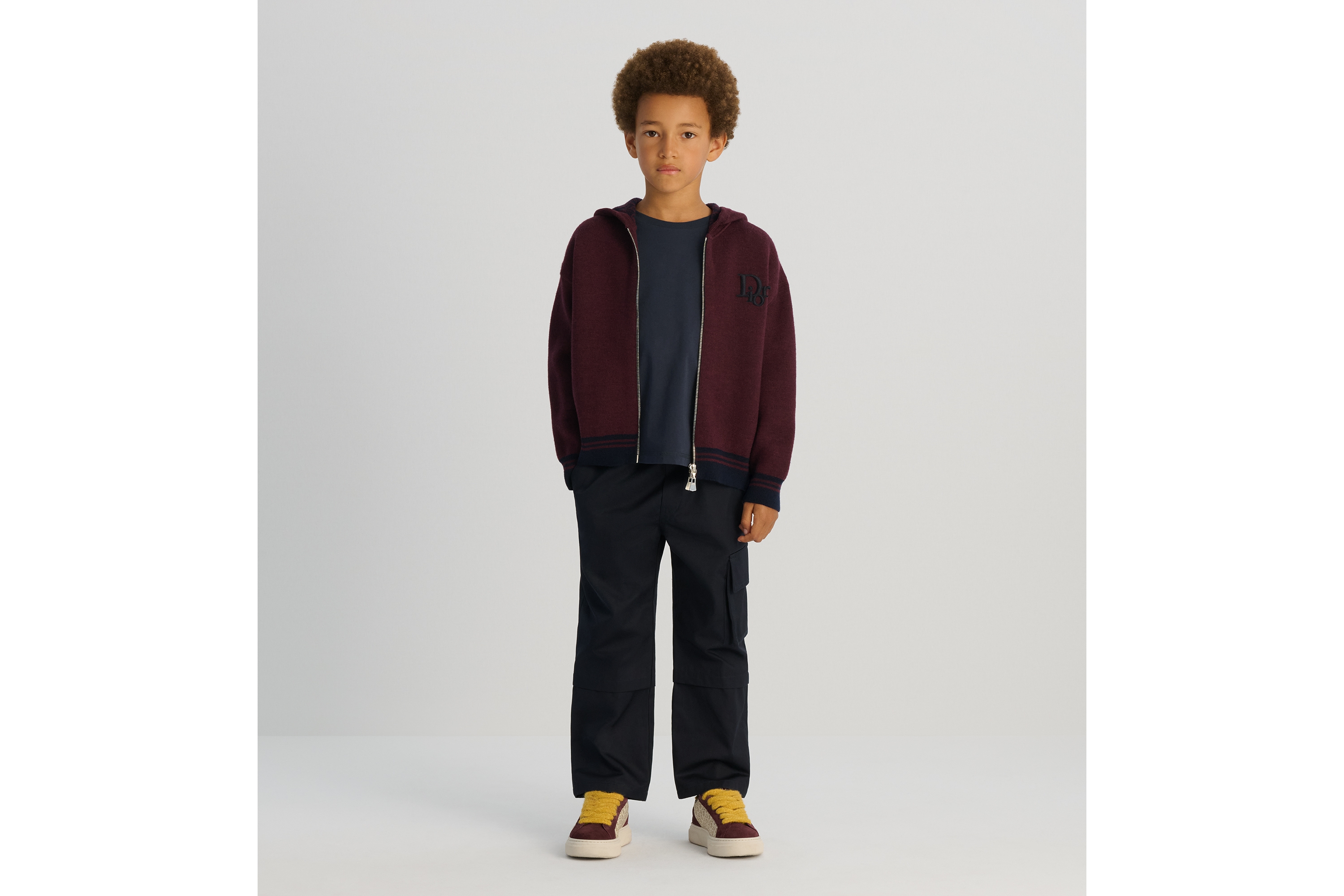 Kids' Reversible Zipped Cardigan with Hood