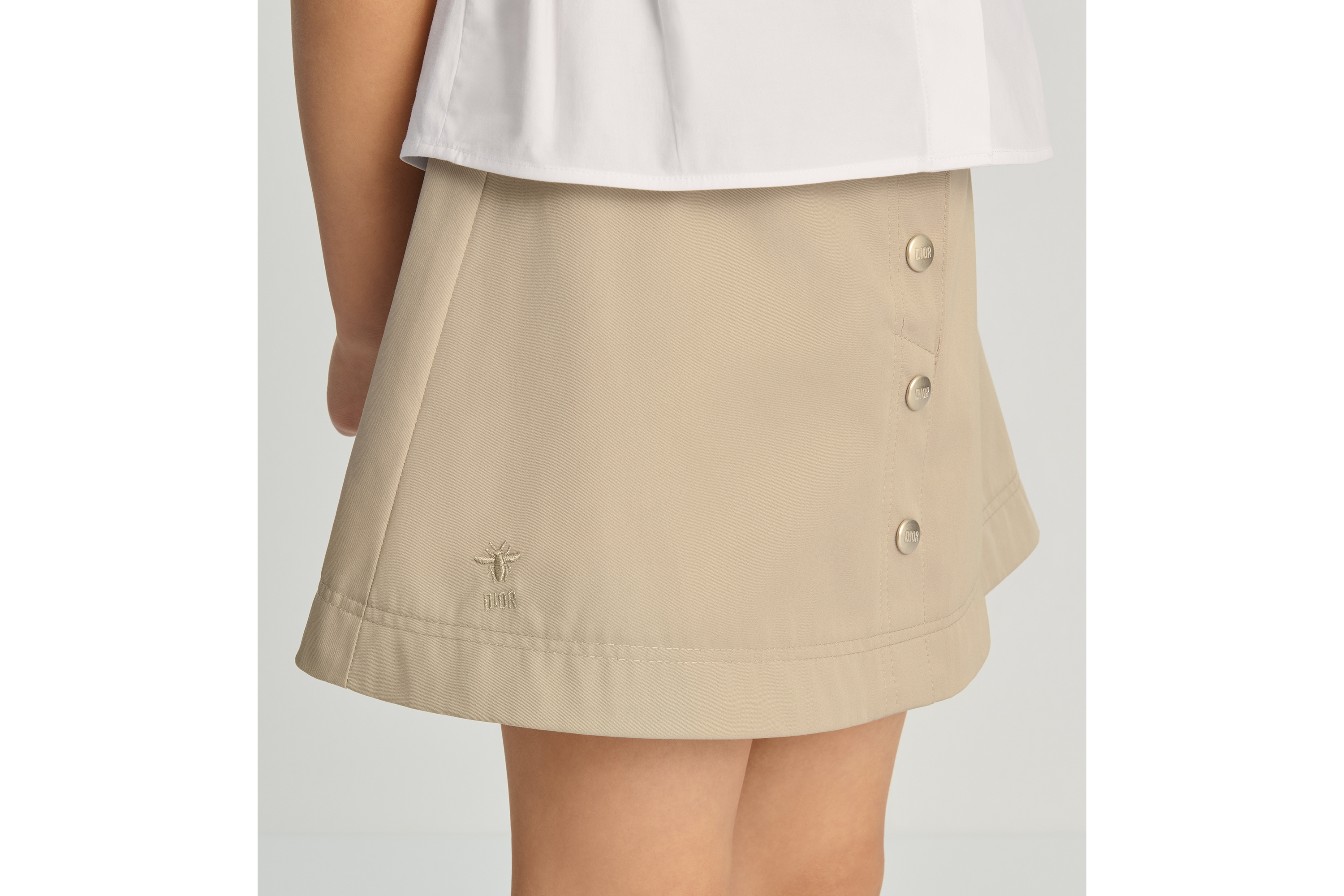 キッズ Aライン スカート コットンギャバジン E07