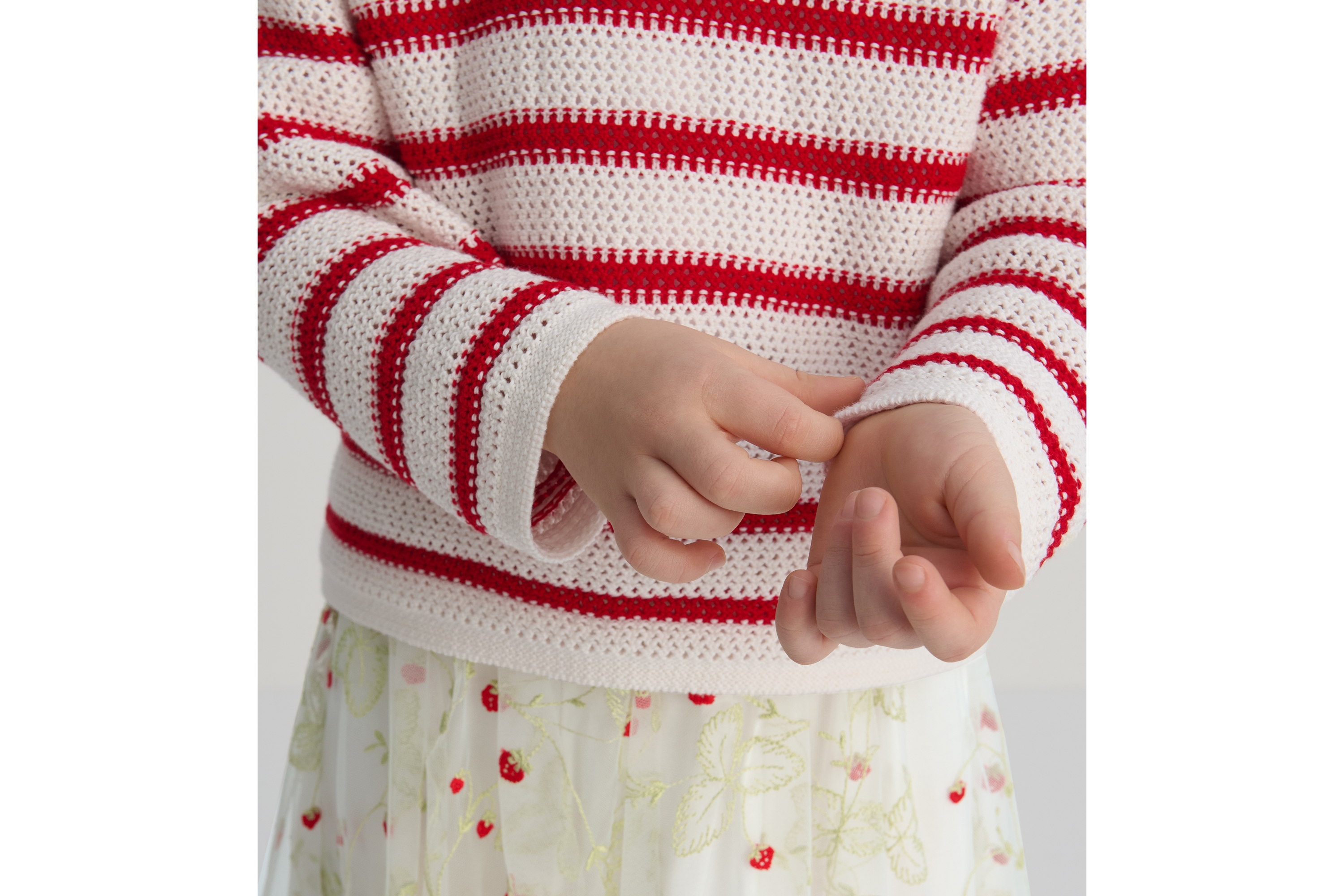 キッズ セーター オープンワーク コットンニット E03