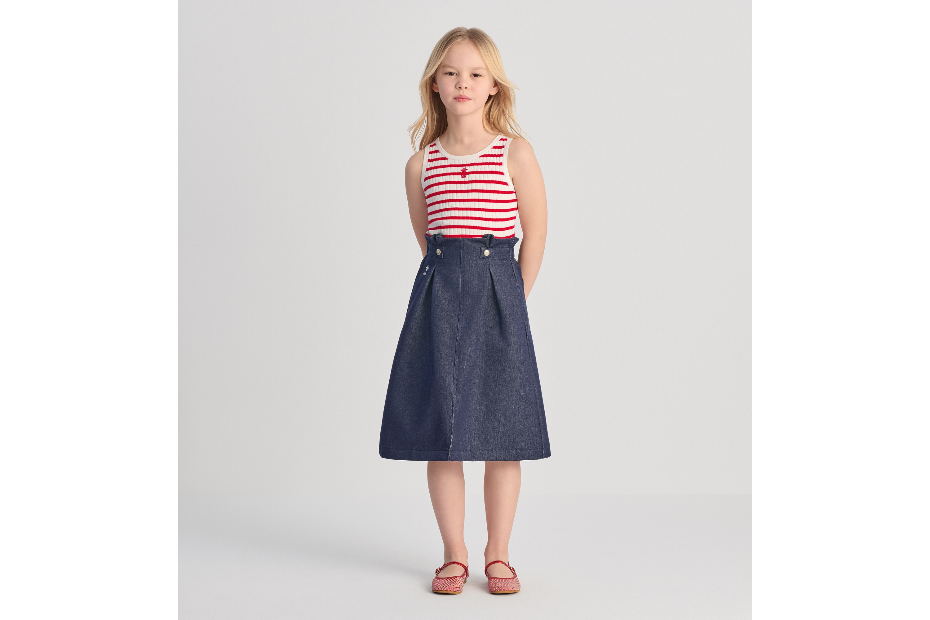 DIOR | キッズ タンクトップ コットン リブニット