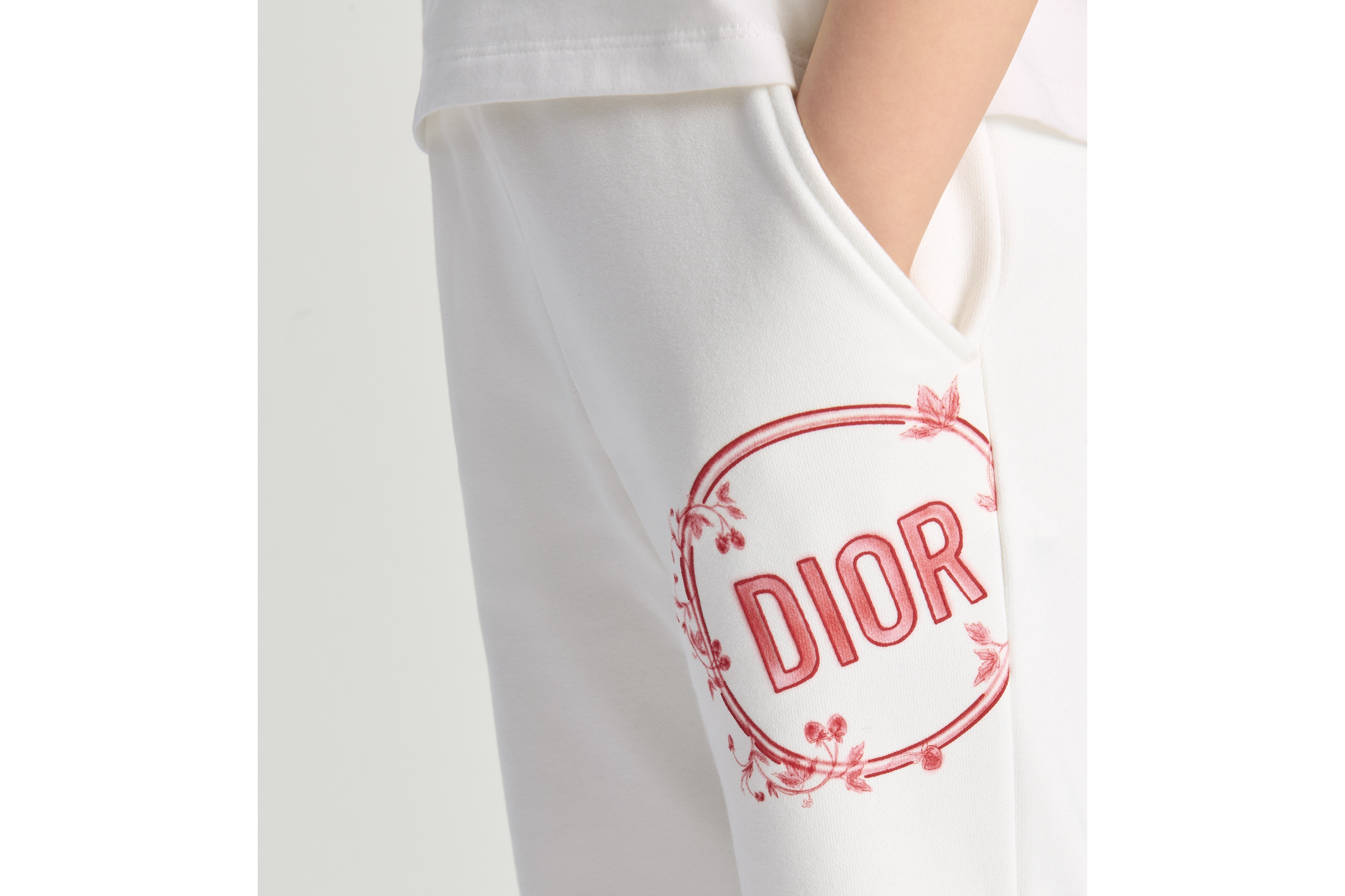 Look Kids' Track Pants Ivory Cotton Fleece E08