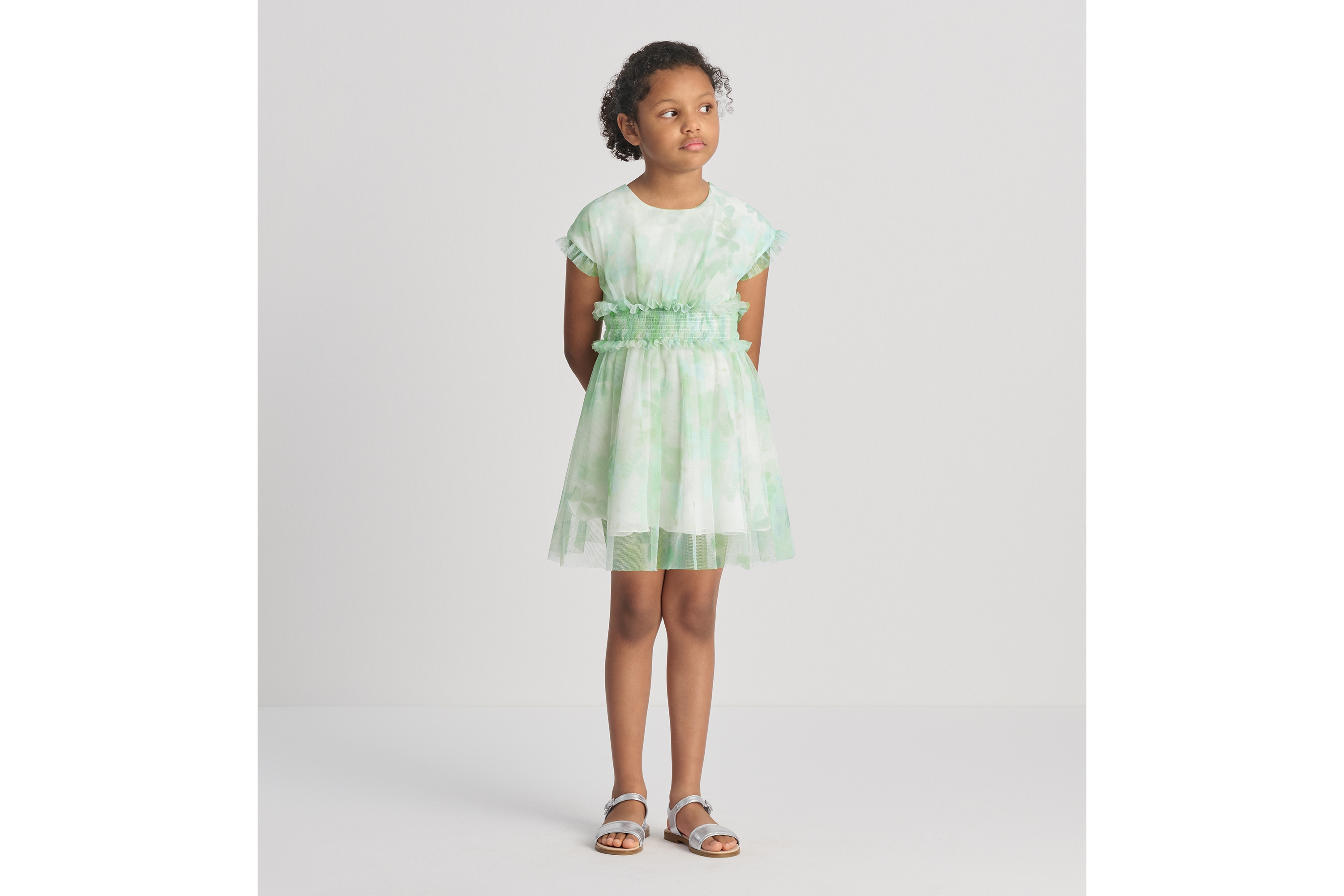 キッズ フレアドレス クローバー チュール E01