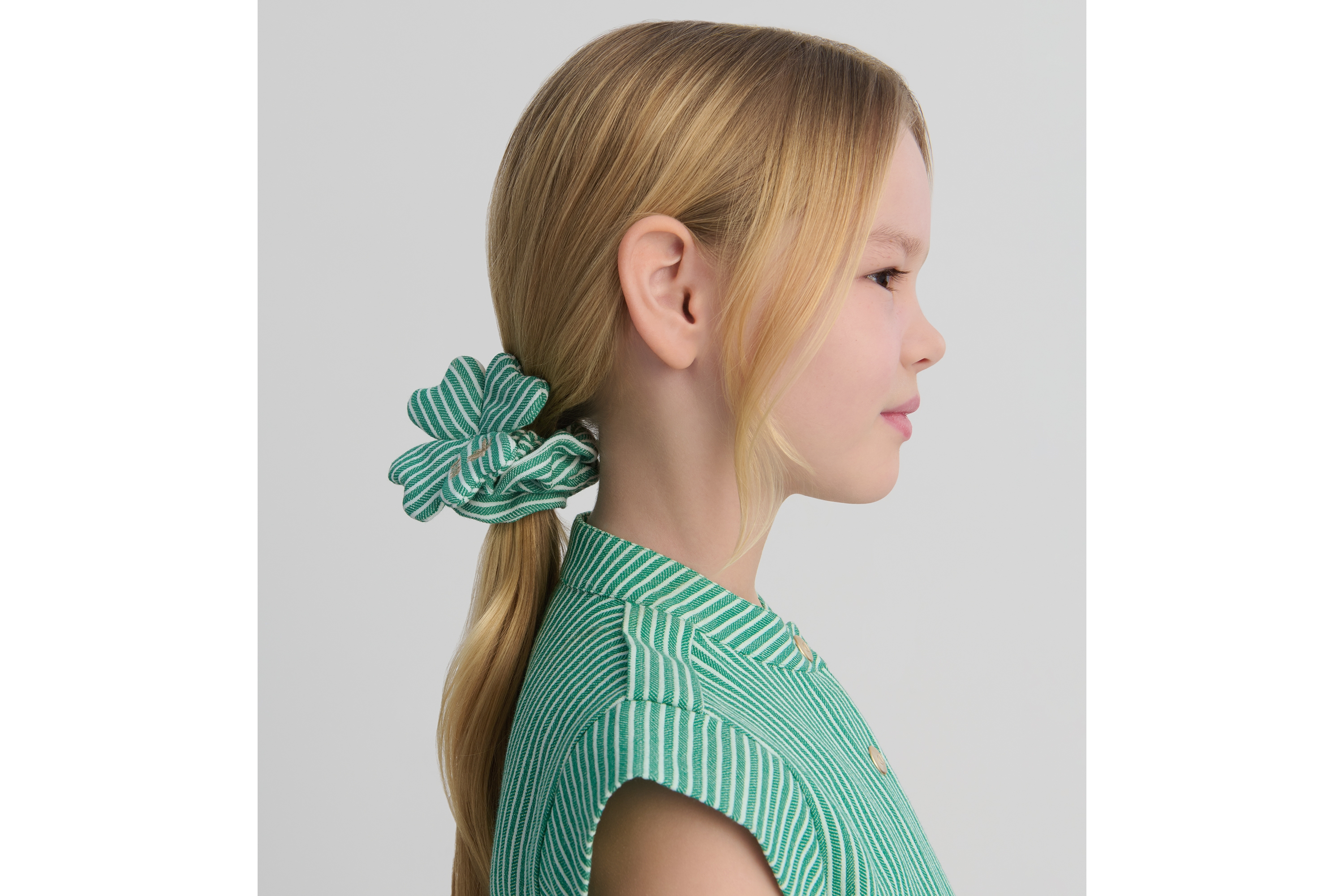 キッズ シュシュ チュール・クローバー コットンポプリン・コットン & リネン E03