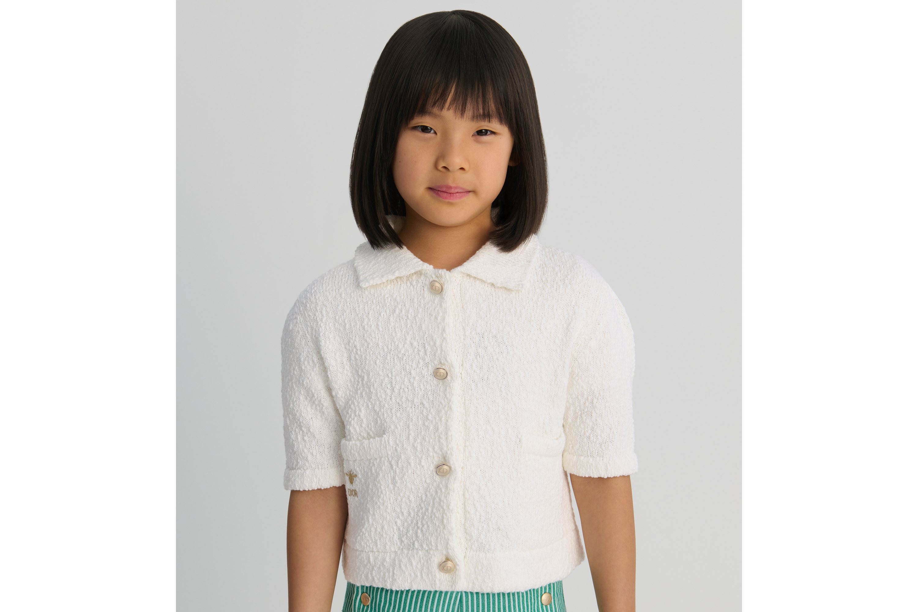 Look Kids' Small Multifunctional Bag Gray Dior Oblique Jacquard E06