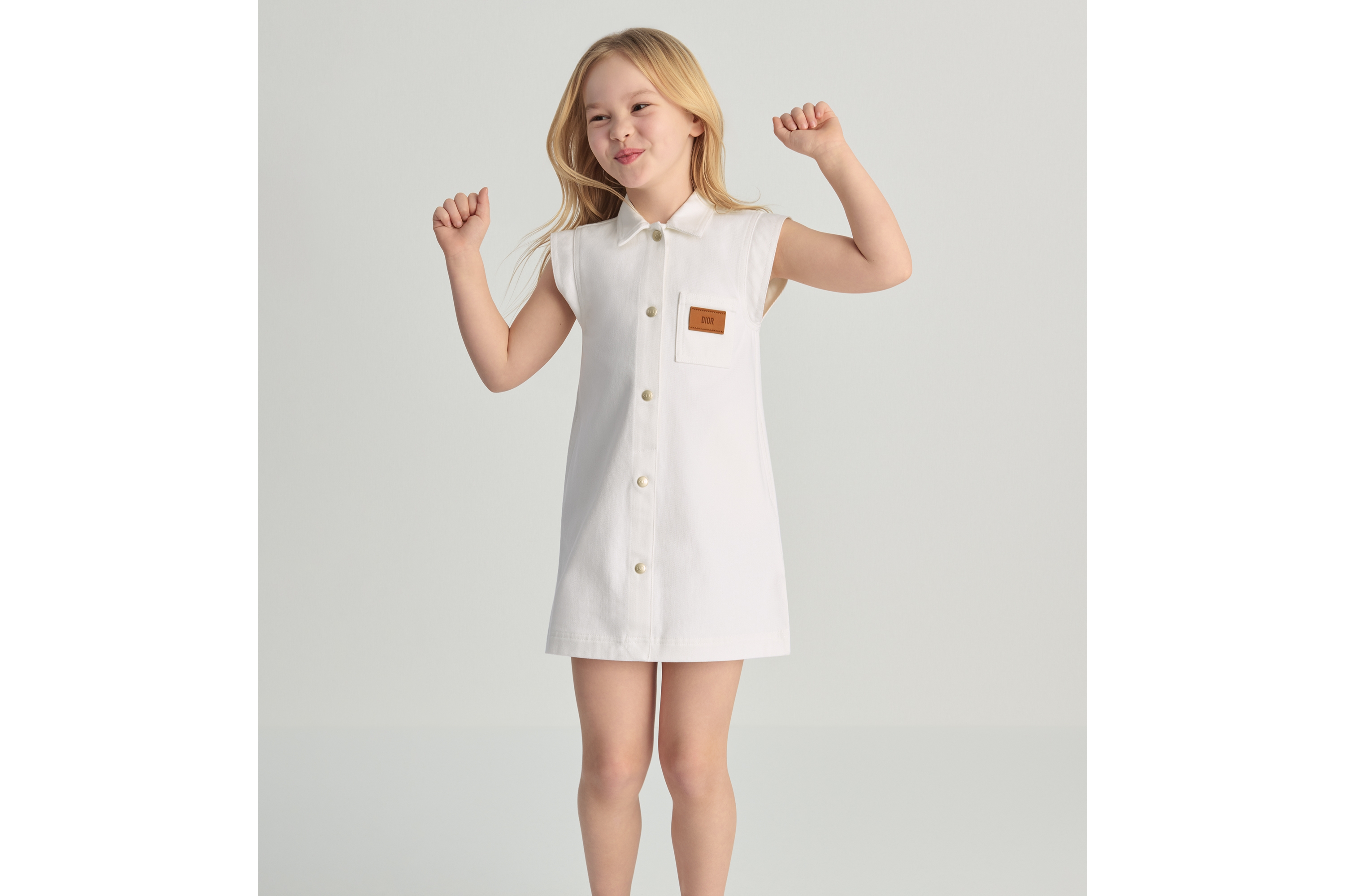 キッズ Aラインドレス コットンデニム E01