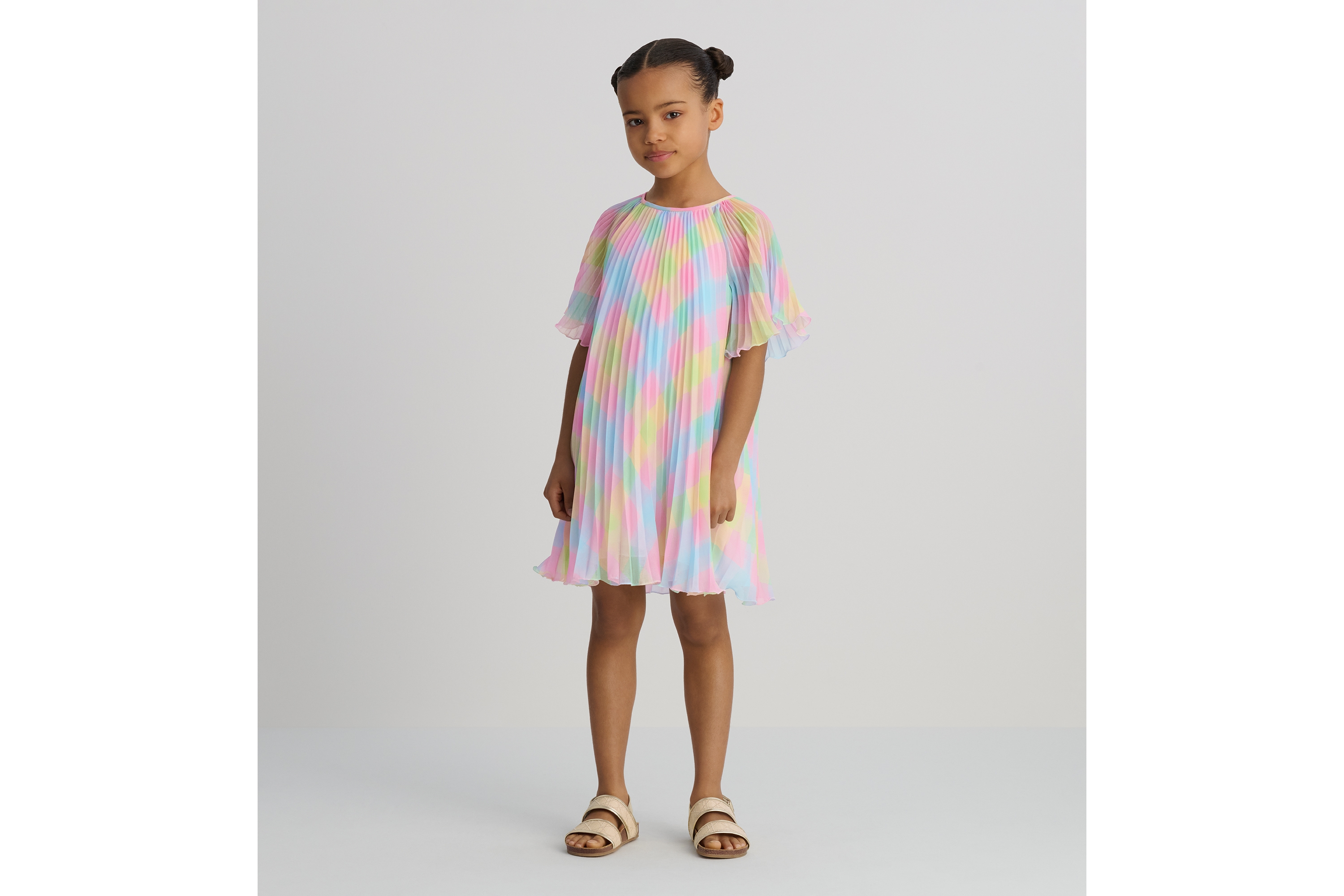 look_image_alt_prefix キッズ フレアドレス プリーツシフォン E01