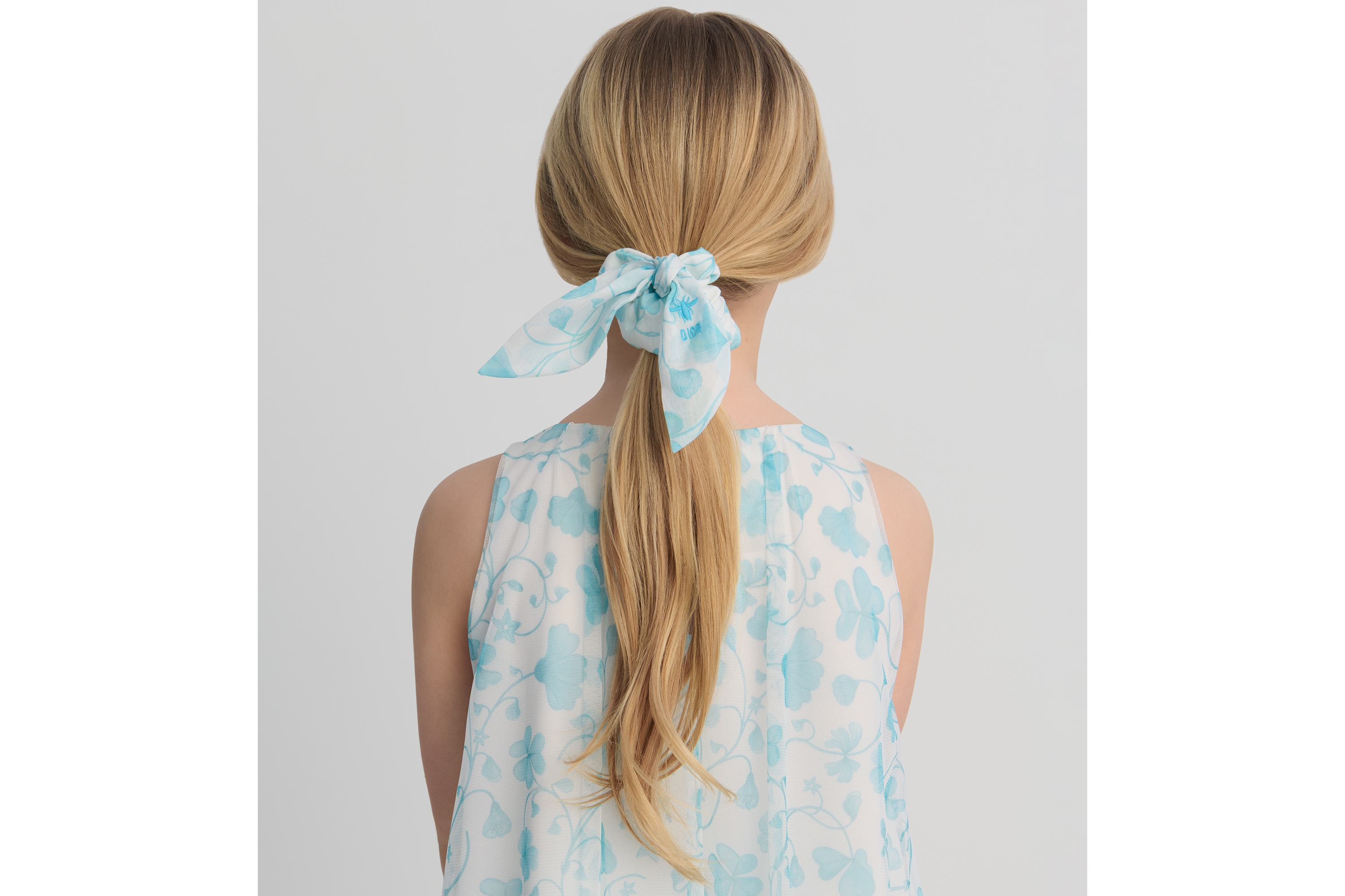 キッズ シュシュ コットンボイル & マクロ ディオール オブリーク ジャカード E04