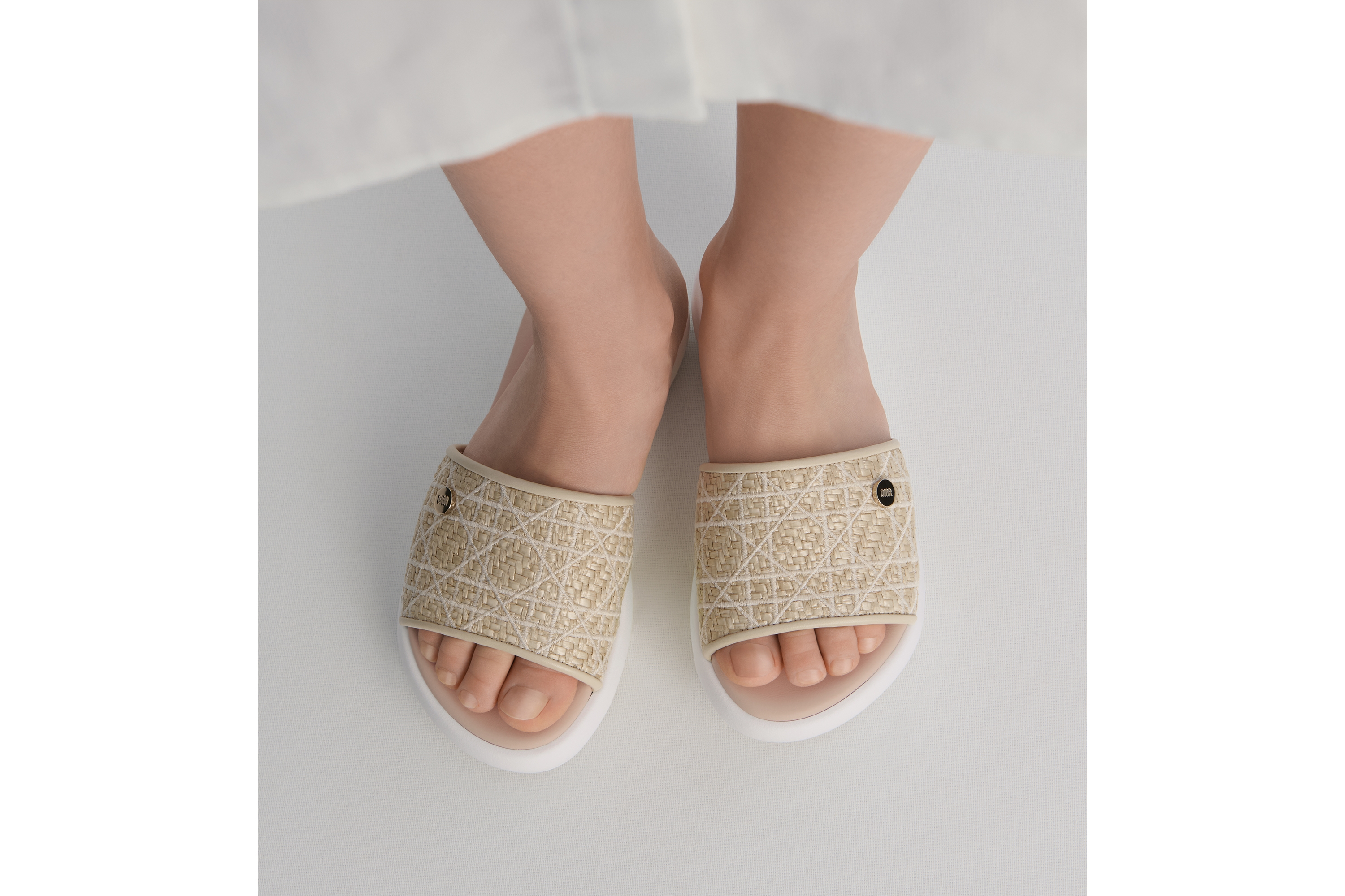 Look Kids' Slide Natural Raffia-Effect Cannage Fabric E07