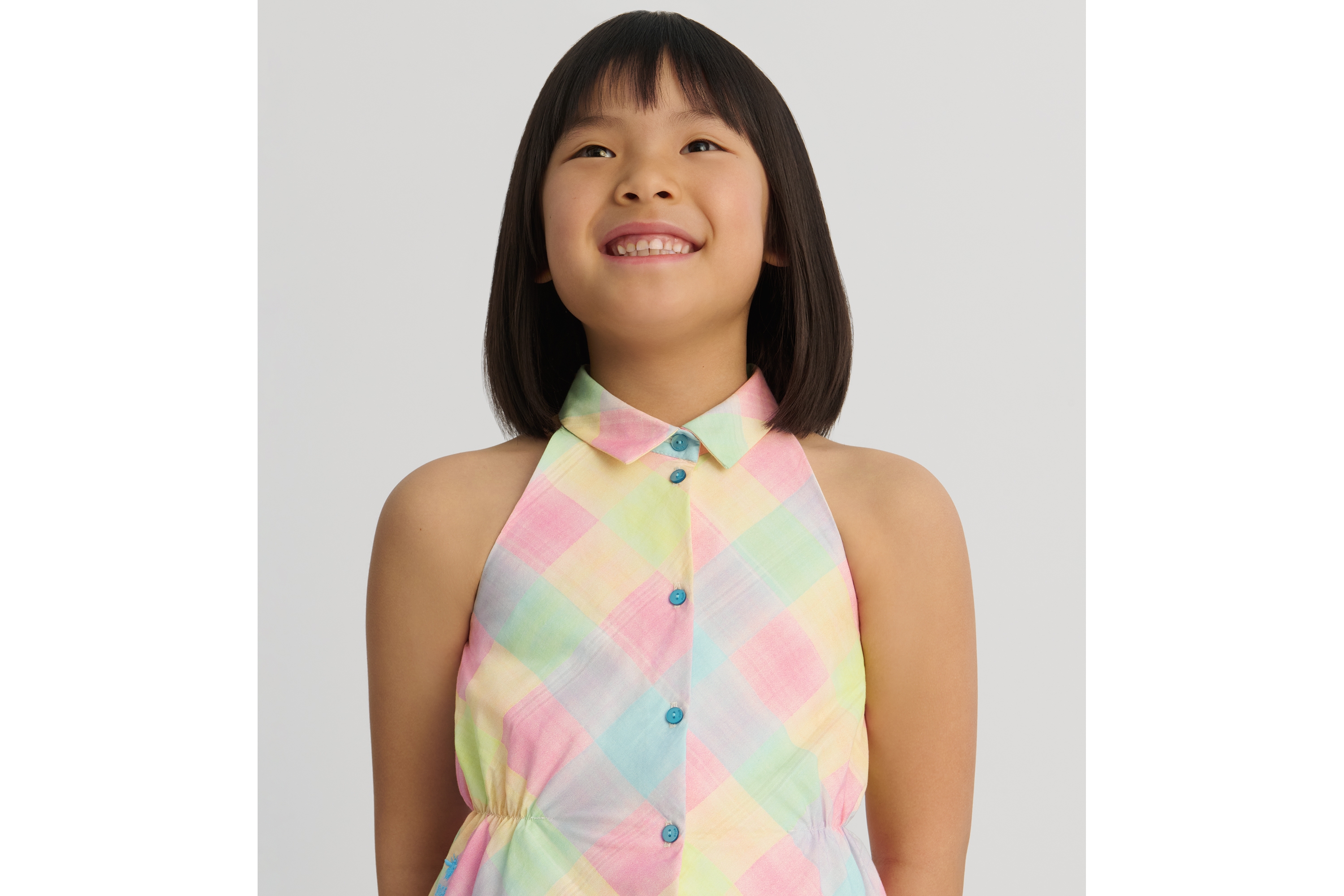 キッズ フレアドレス コットンボイル E08