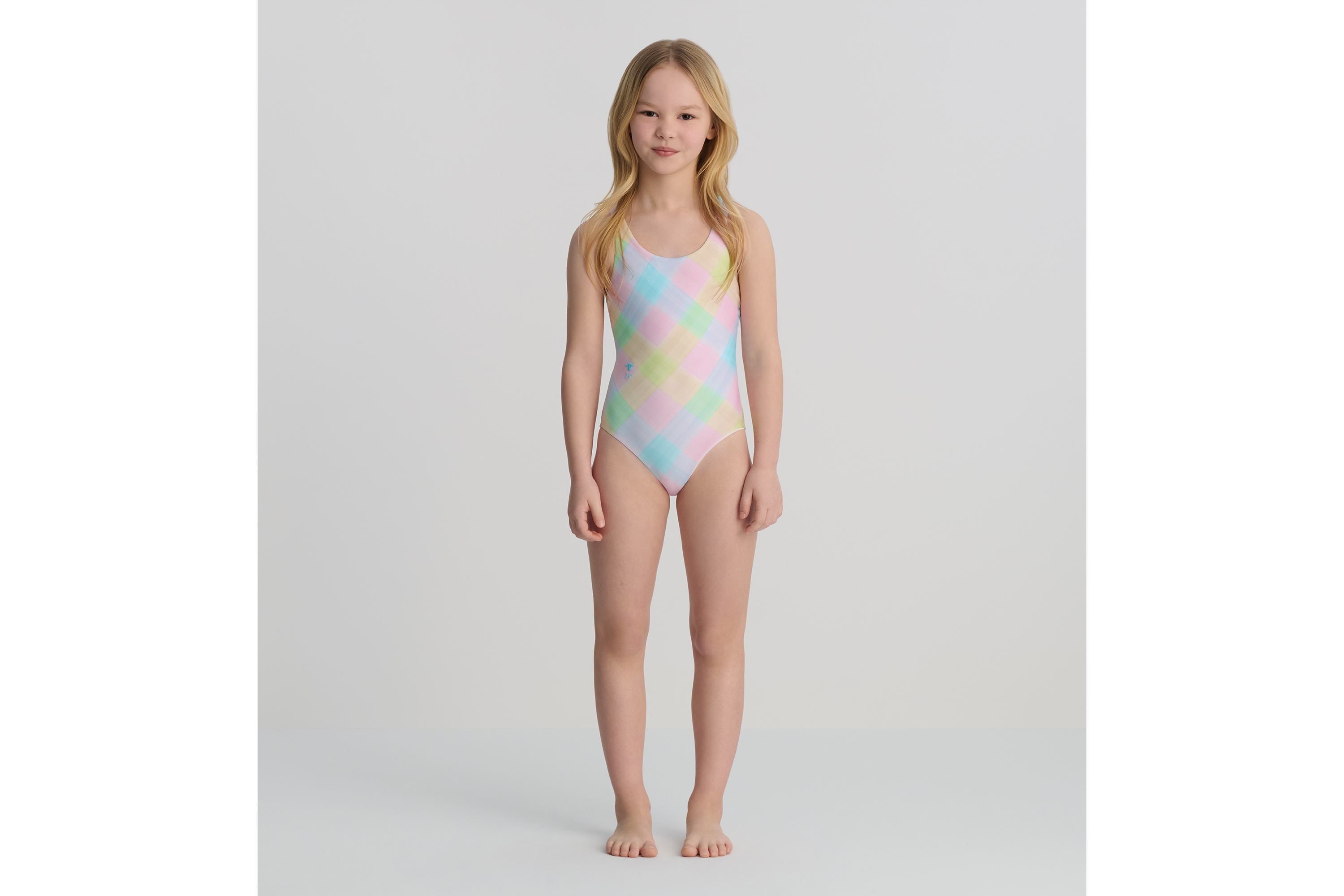 Look Kids' One-Piece Swimsuit Multicolor Madras-Style Technical Fabric E01